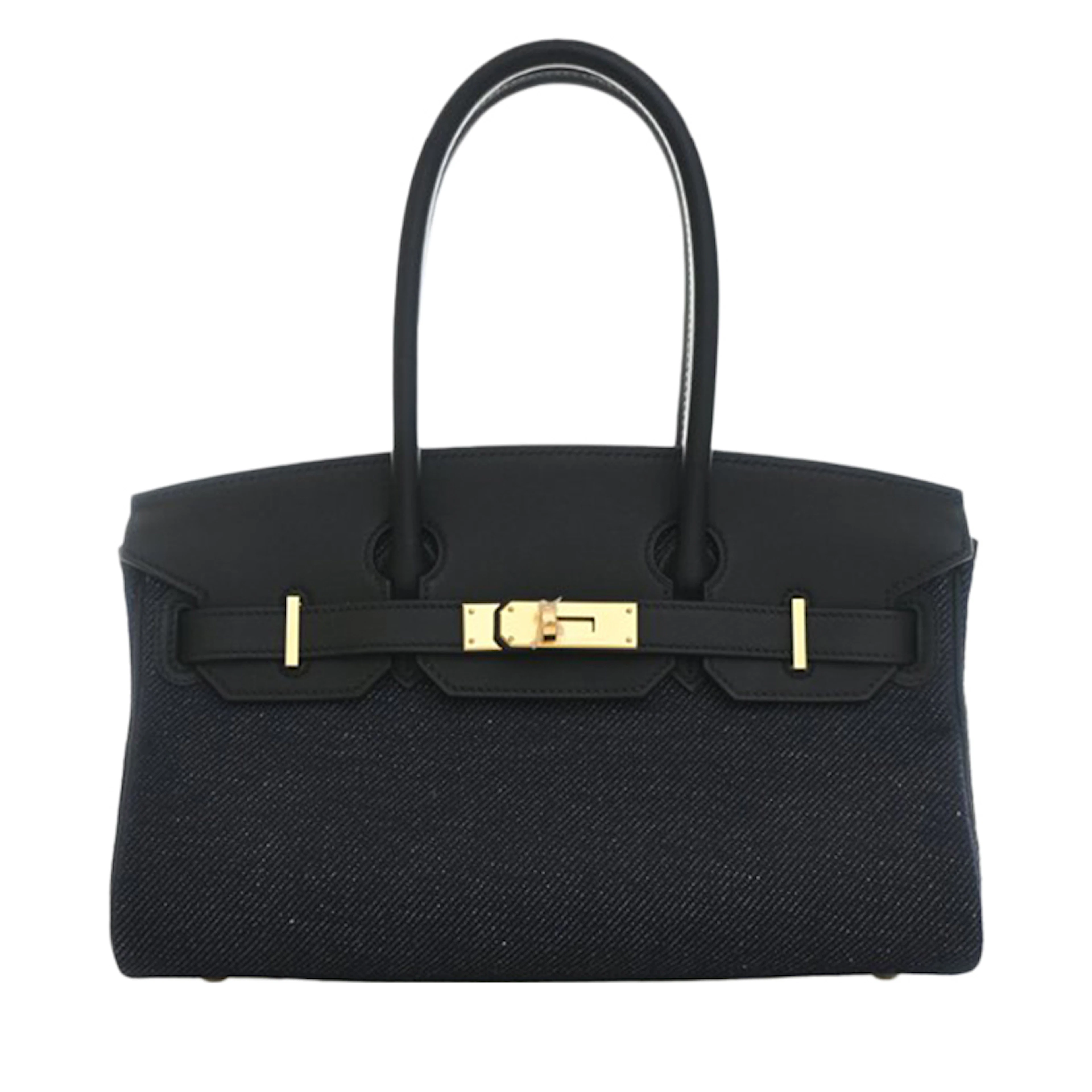 Black Swift and Bleu Indigo Denim Shoulder Birkin Light 29 Gold Hardware, 2025