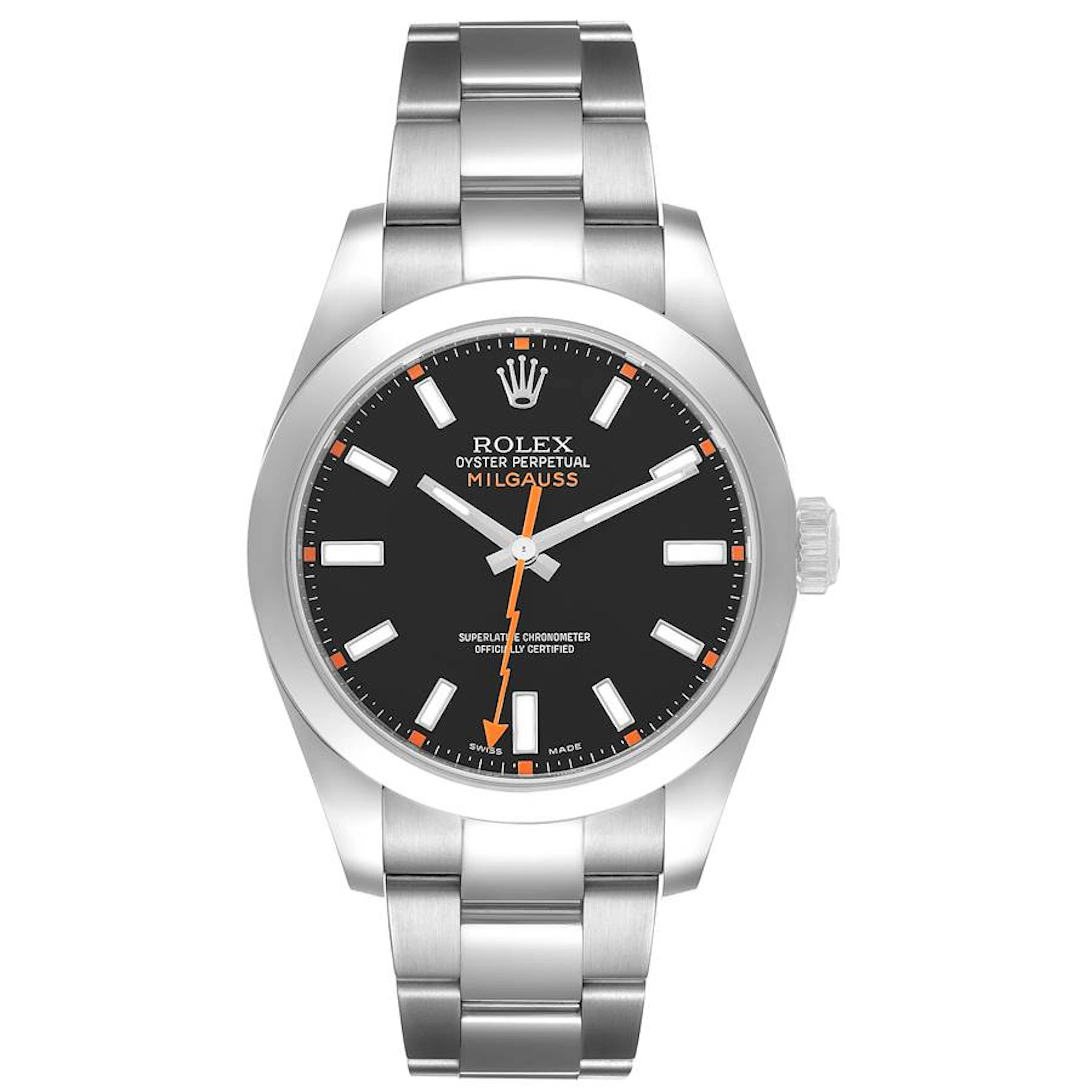 Milgauss (Reference 116400). A 40mm stainless steel automatic wristwatch. 2010