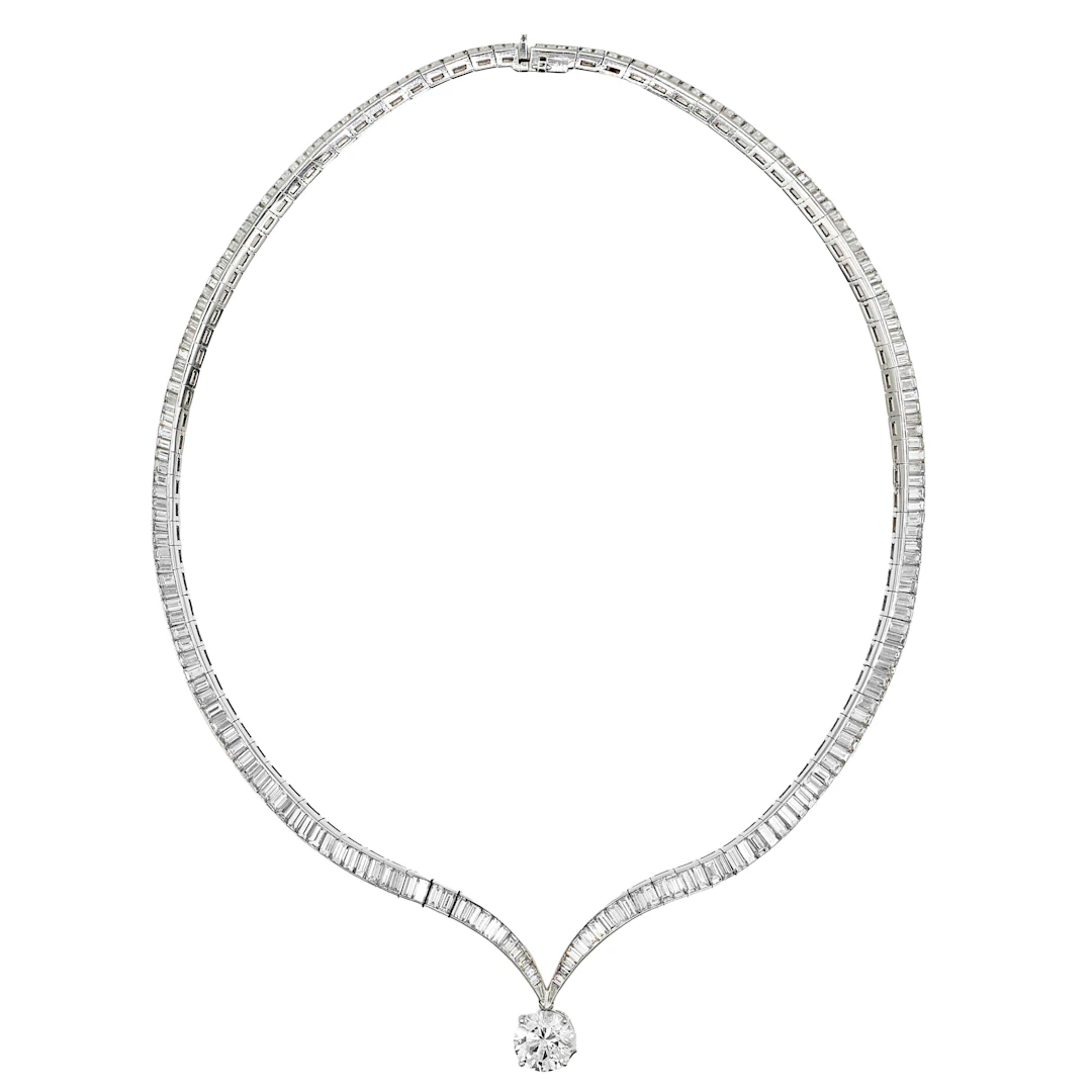 Platinum, 3.41ct Round Brilliant Cut Diamond Convertible Drop and
