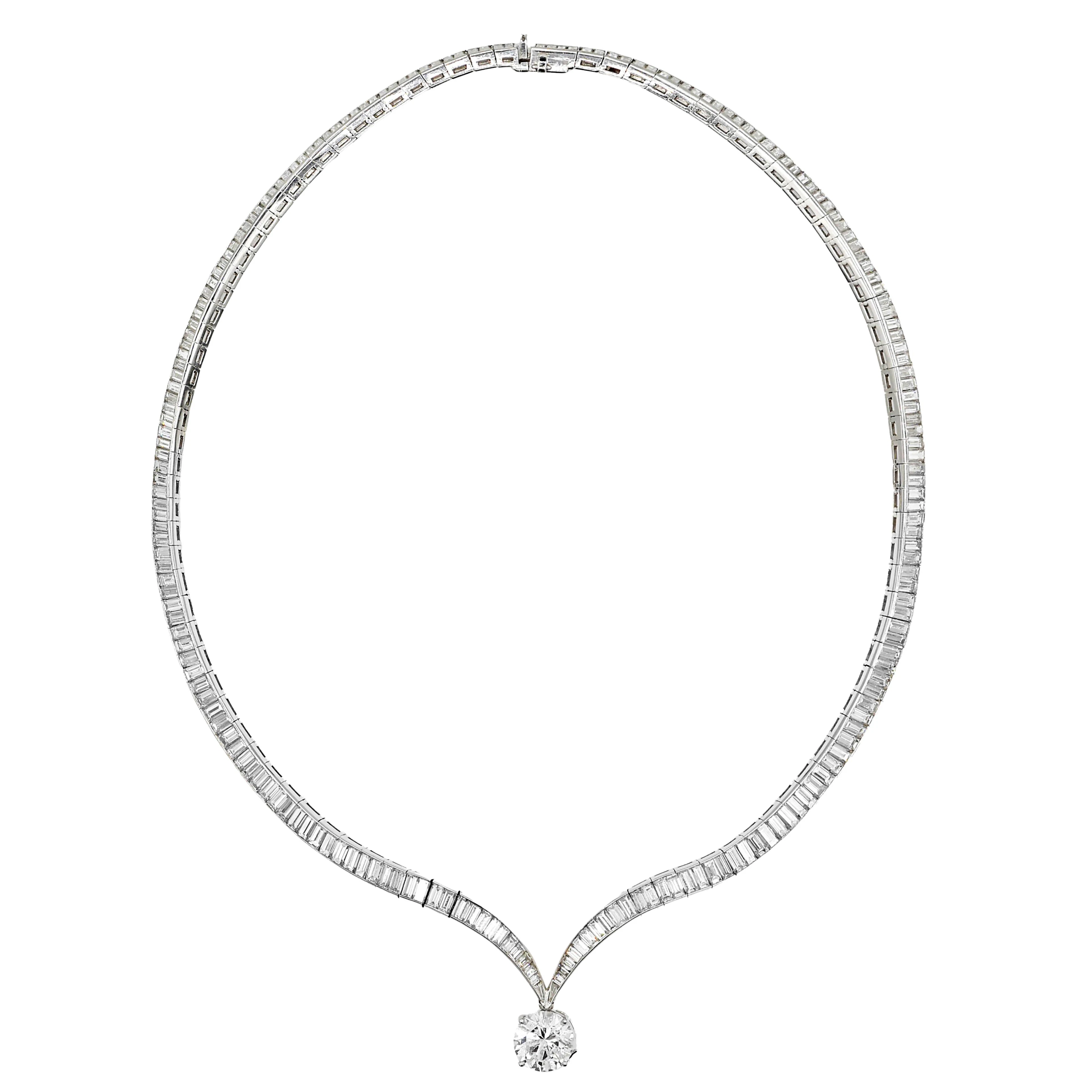Platinum, 3.41ct Round Brilliant Cut Diamond Convertible Drop and