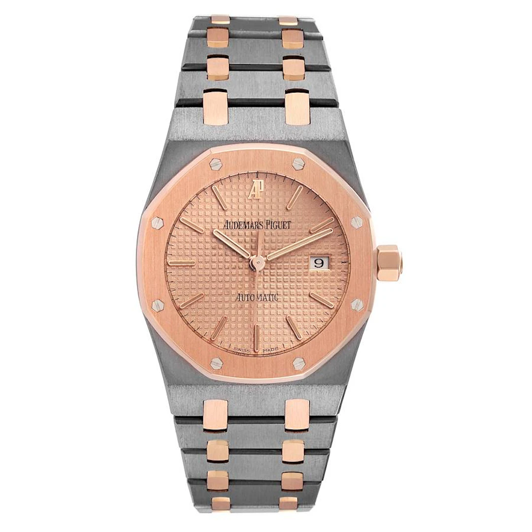 Royal Oak (Reference 15000TR). A 33mm rose gold and tantalum automatic