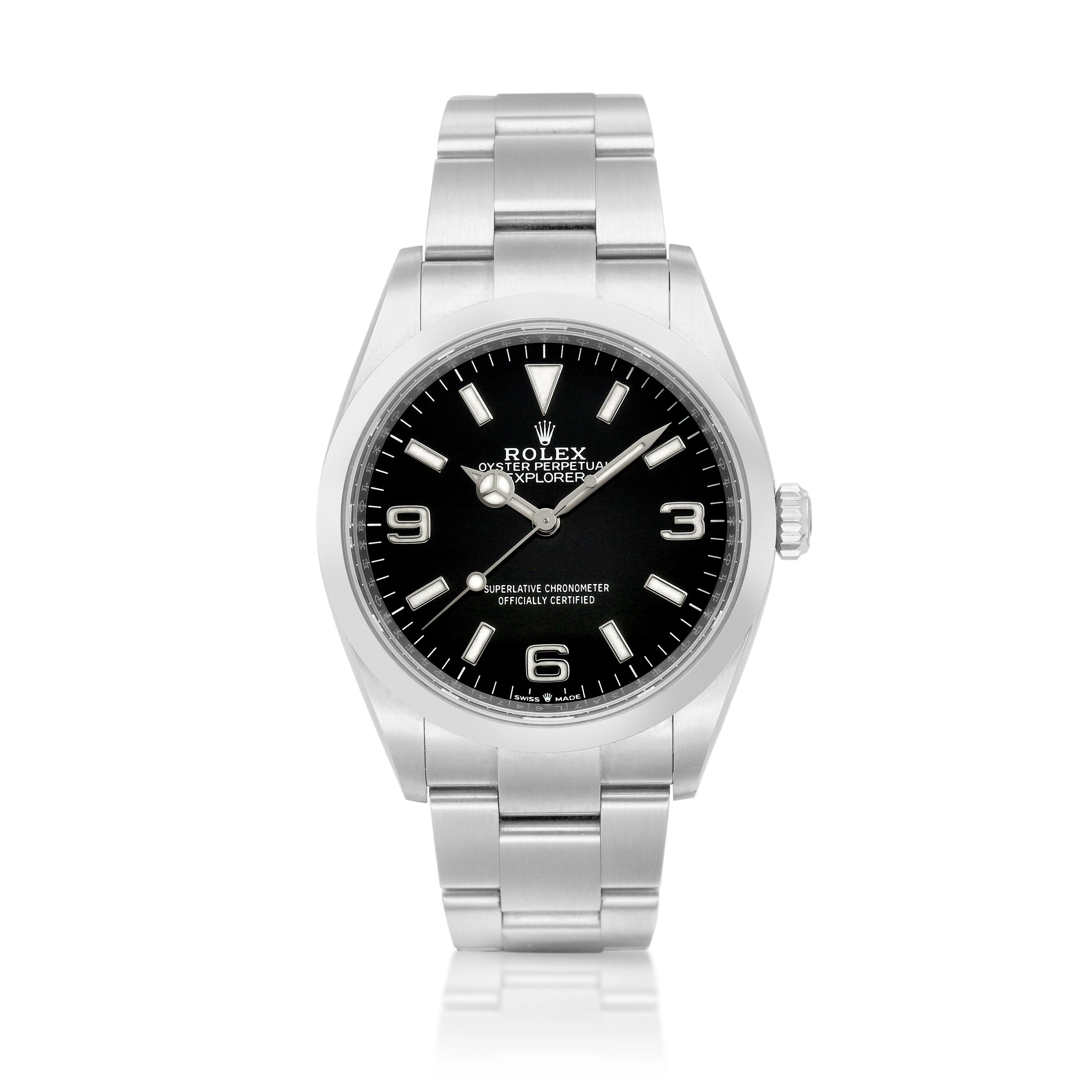 Explorer (Reference 124270). A 36mm stainless steel automatic wristwatch. 2024