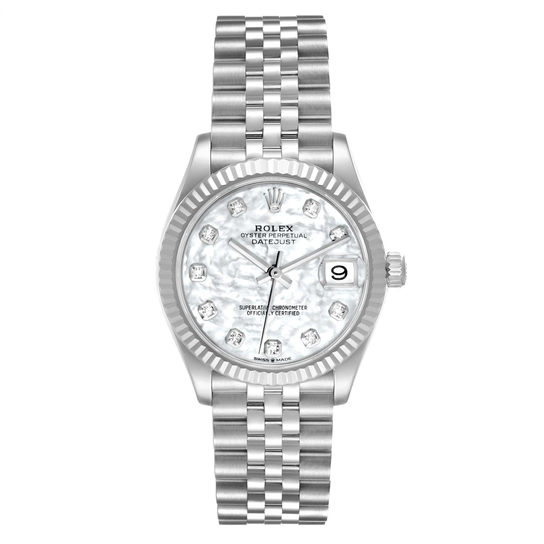 Datejust (Reference 278274). A 31mm stainless steel white gold diamond-set