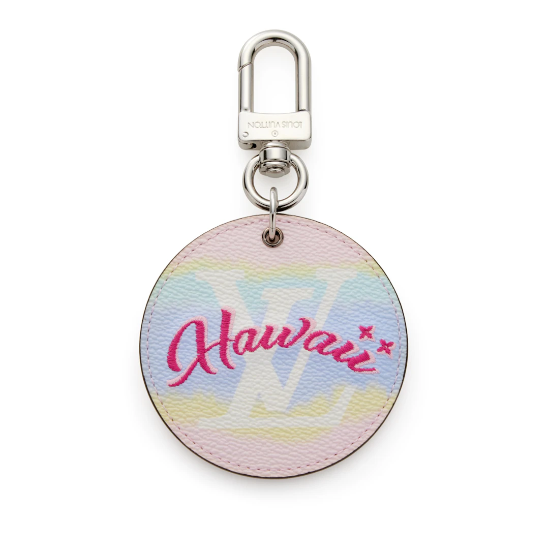 Canvas Multicolor Escale Hawaii Limited Edition Bag Charm and Key