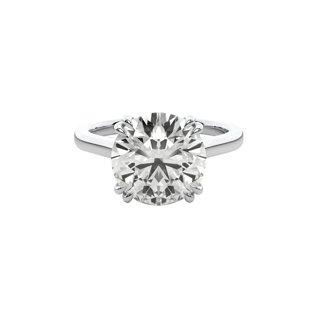 Platinum and 1.00-1.99ct Round Brilliant Cut Diamond Engagement Ring