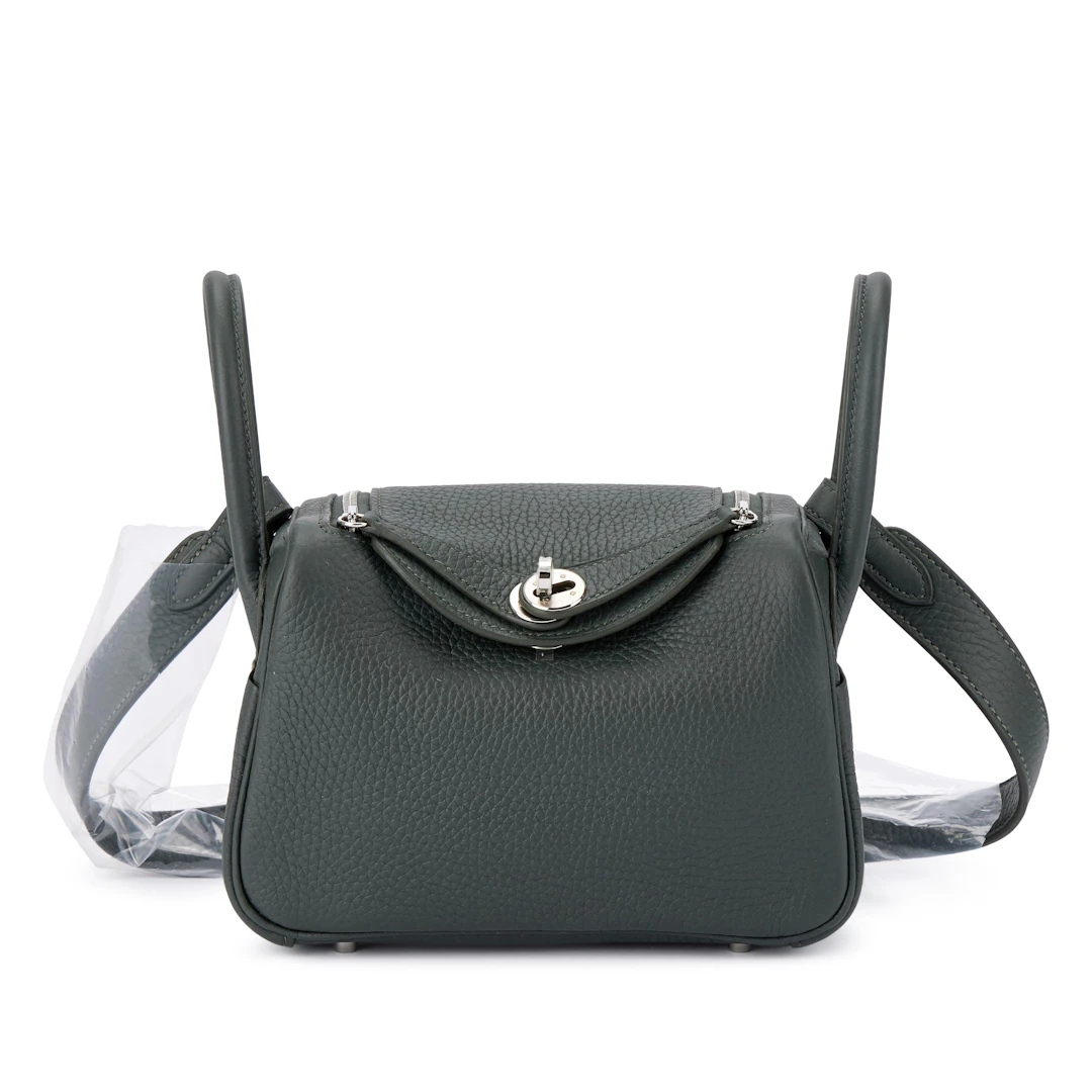 Vert Mangrove Clemence Mini Lindy II Palladium Hardware, 2025