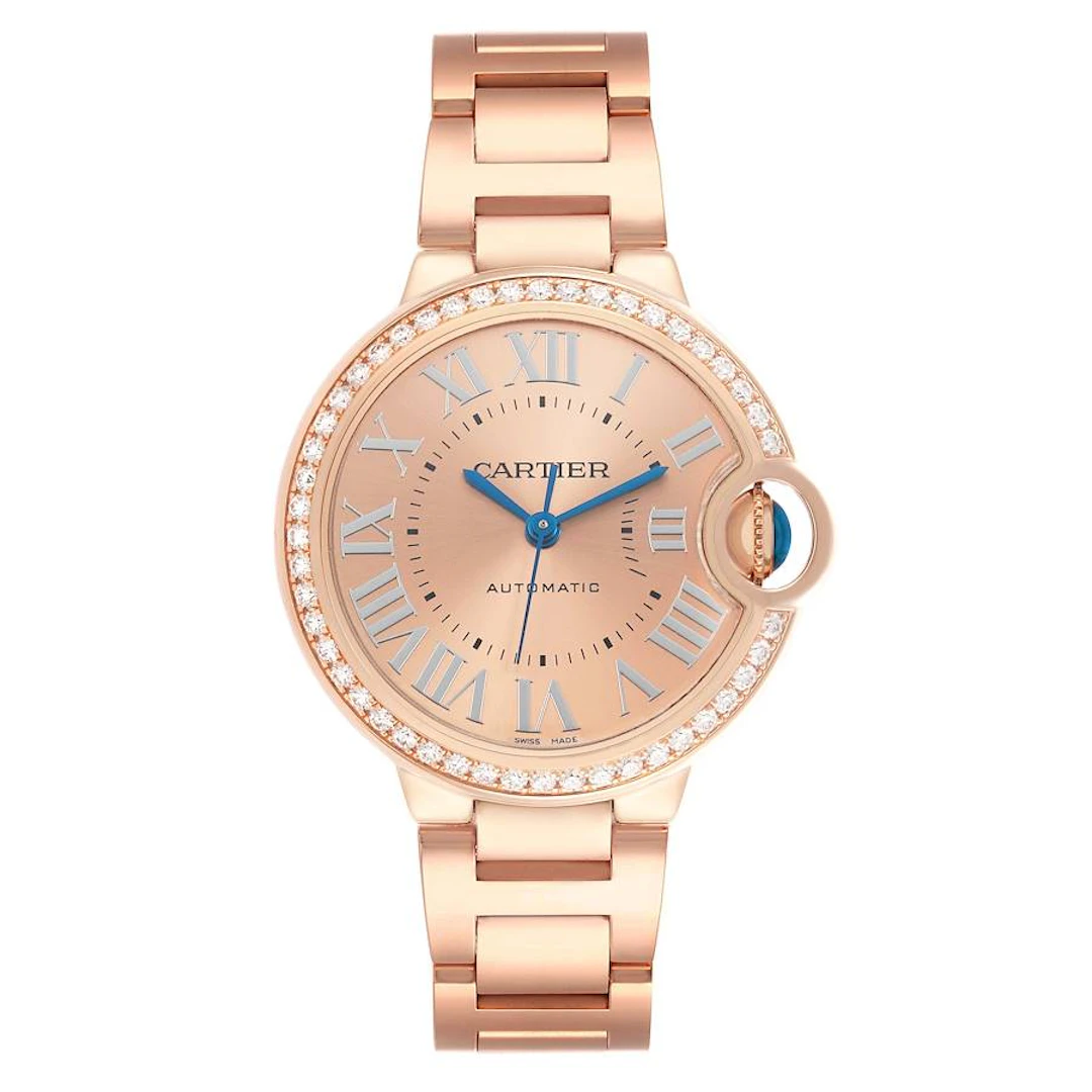 Ballon Bleu (Reference WJBB0077). A 33mm rose gold diamond-set automatic