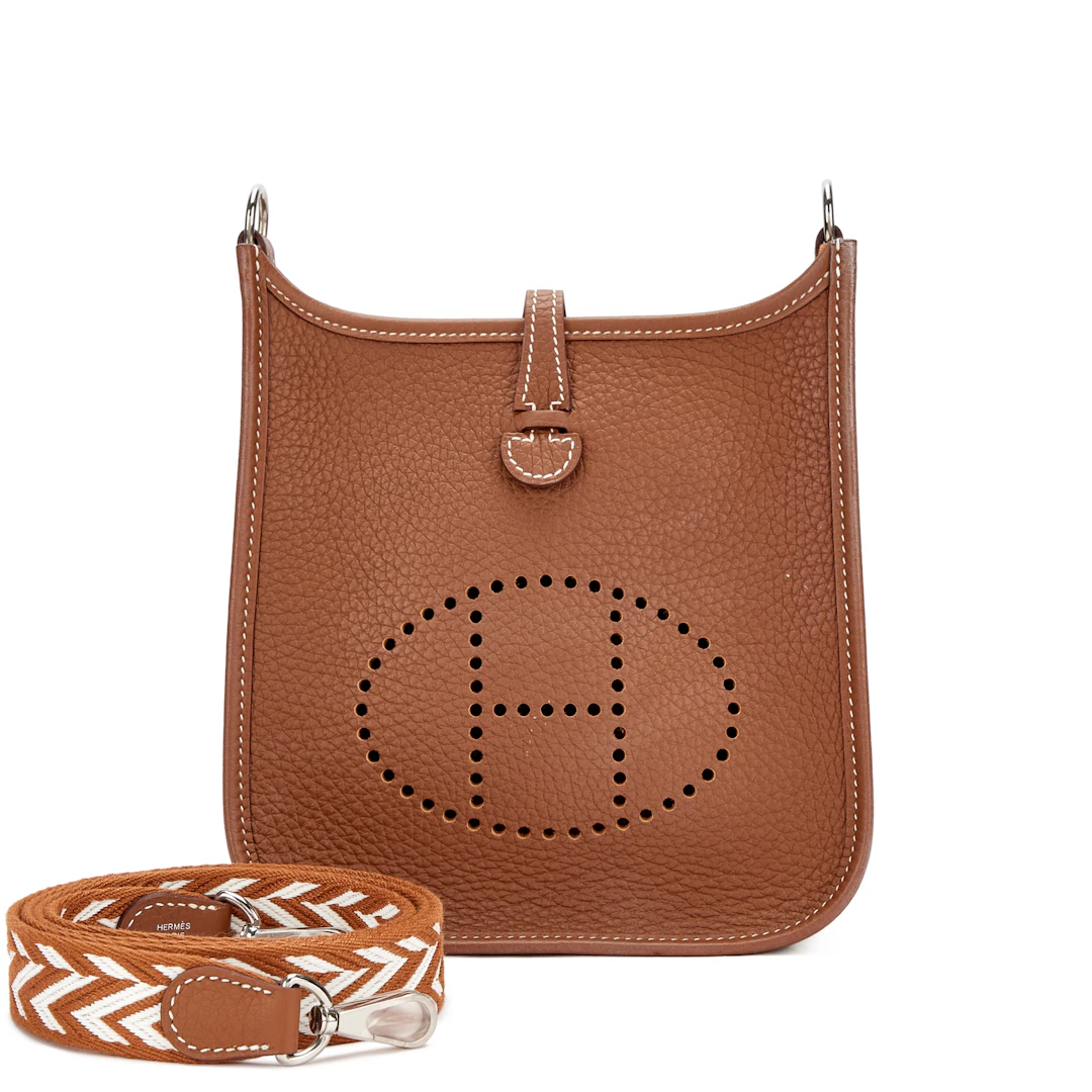 Gold Clemence Mini Evelyne II TPM 16 Palladium Hardware, 2023