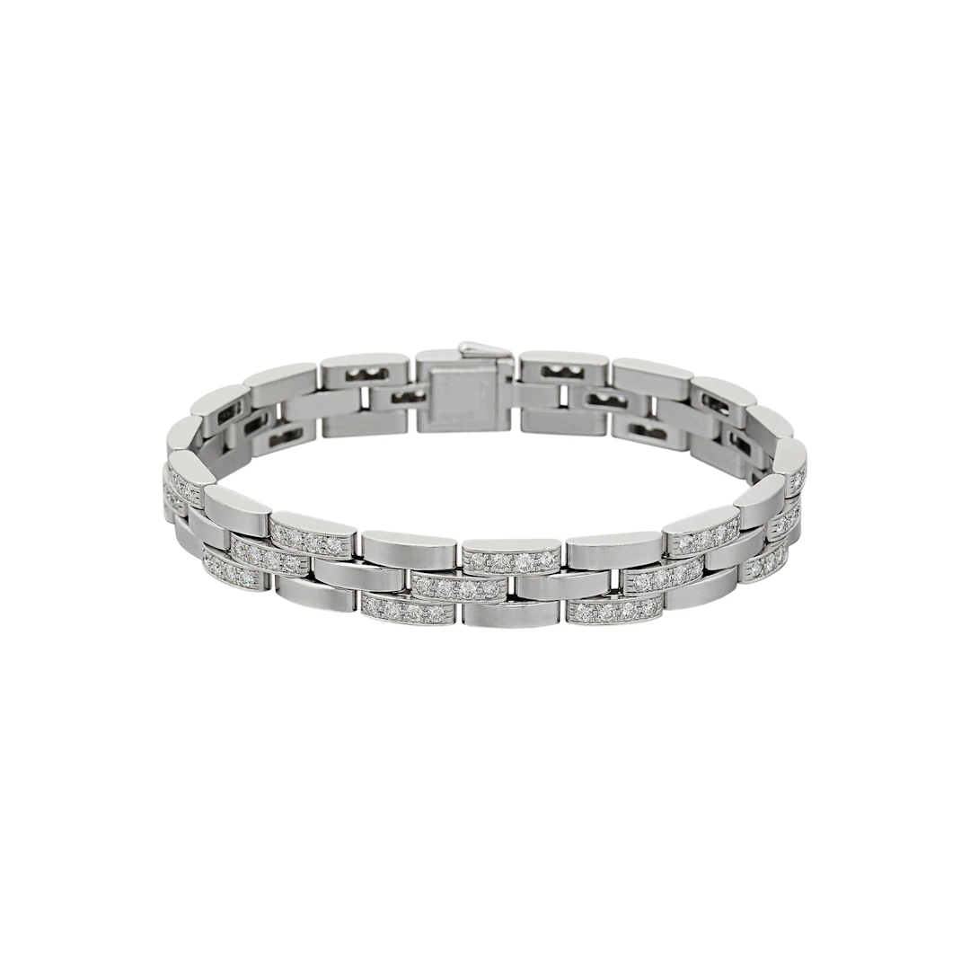 White Gold and Diamond Maillon Panthère Bracelet