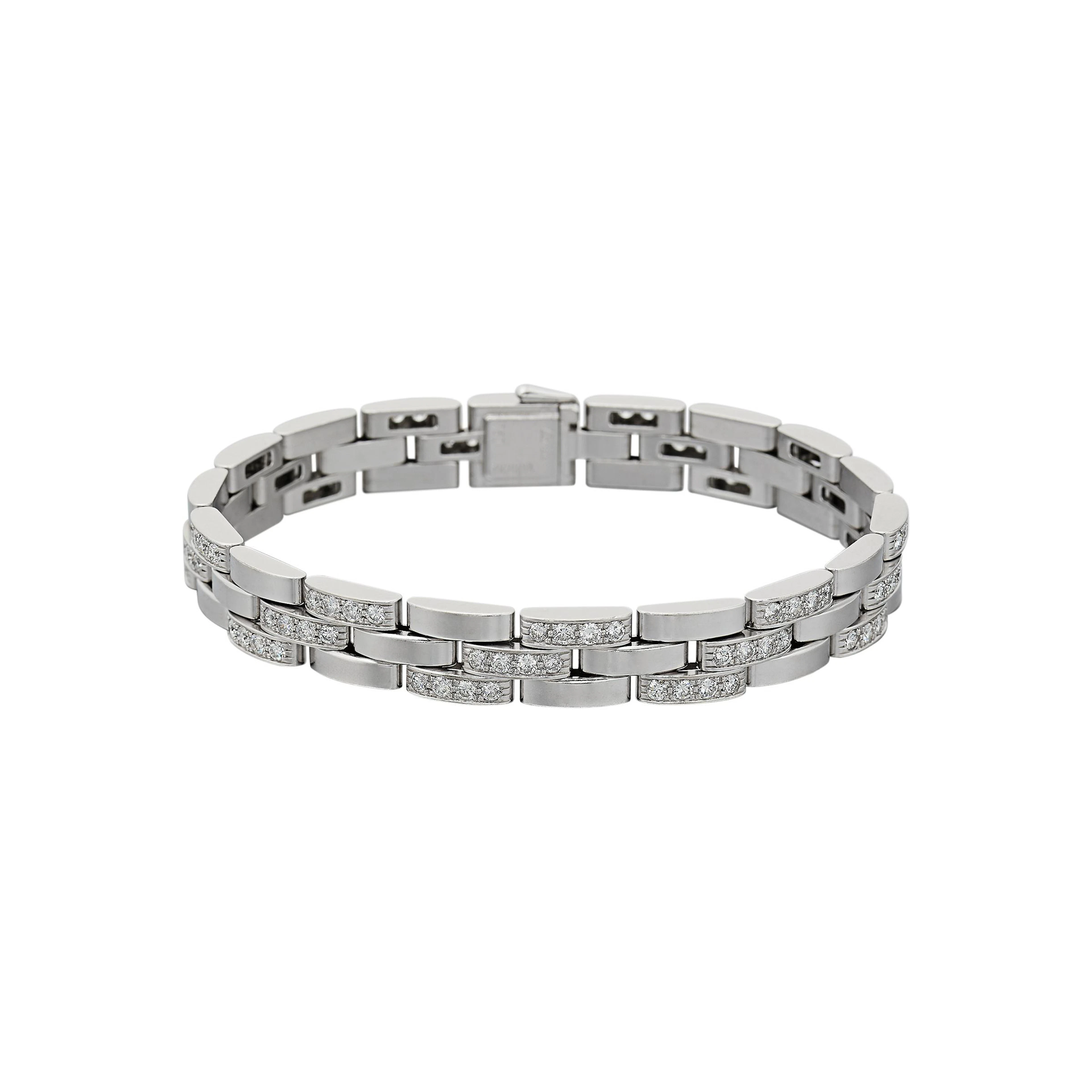 White Gold and Diamond Maillon Panthère Bracelet