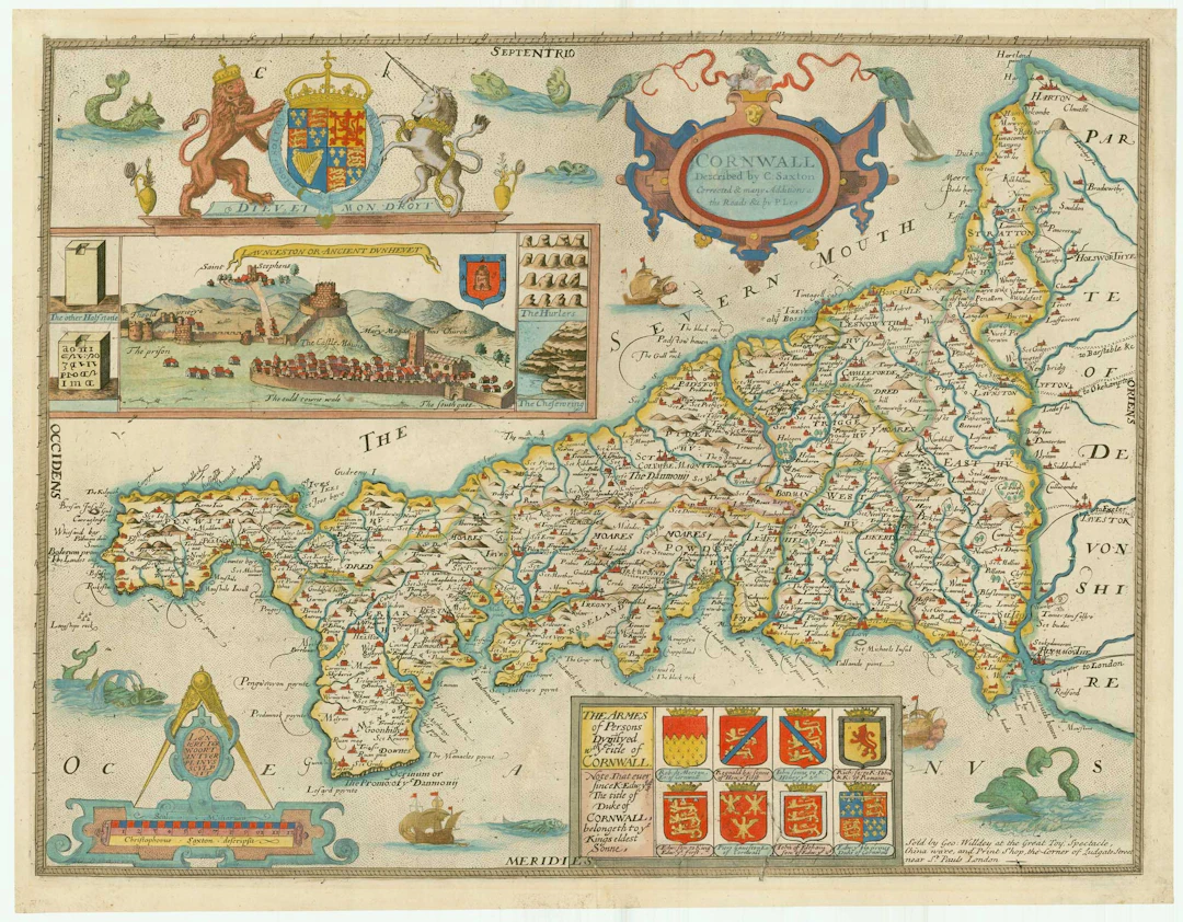 Map of Cornwall