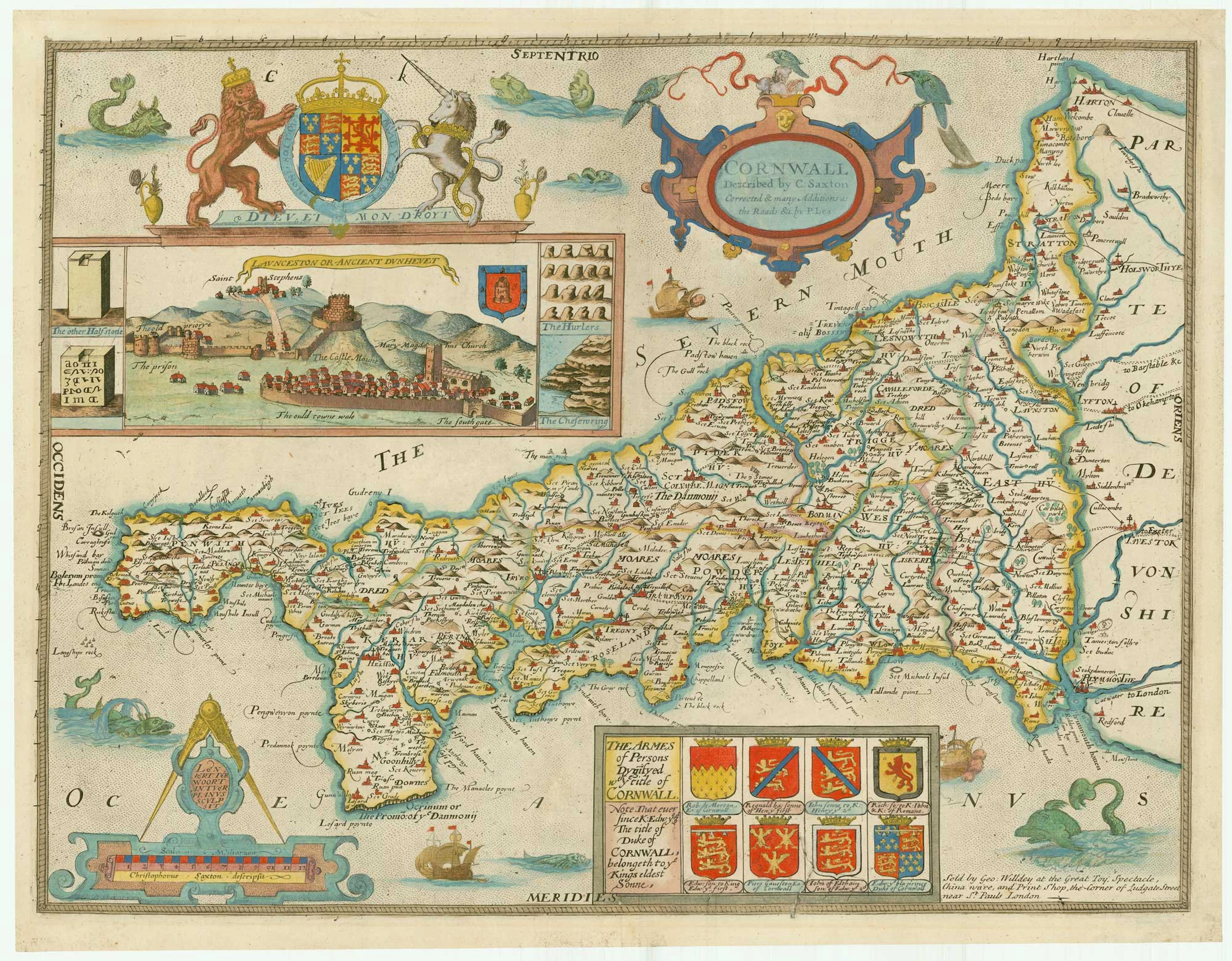Map of Cornwall