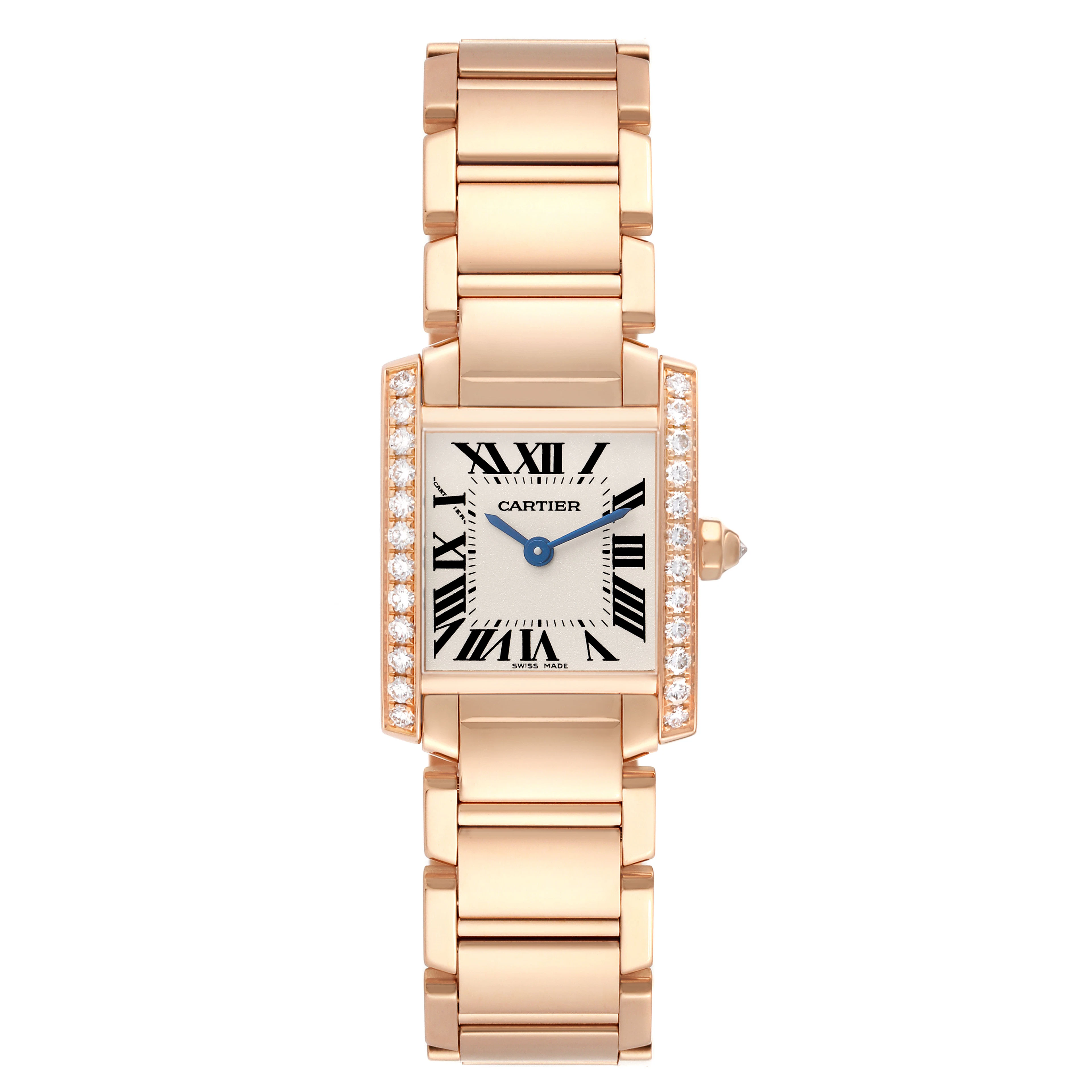 Tank Francaise (Reference WJTA0022). A 30mm rose gold diamond-set