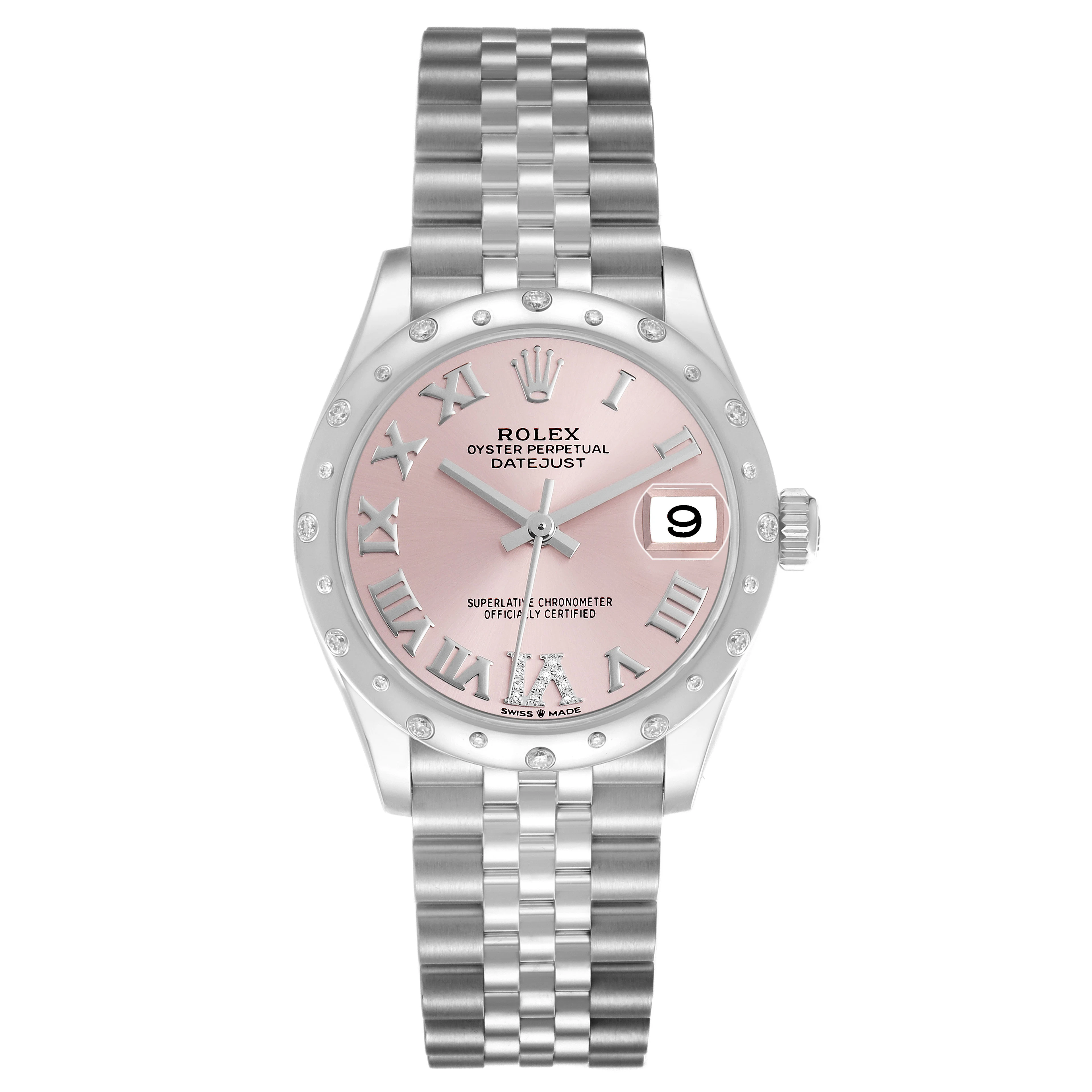 Datejust (Reference 278344RBR). A 31mm stainless steel white gold