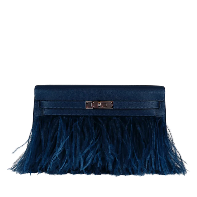 Deep Bleu Chèvre Kelly Elan Folie Palladium Hardware, 2025
