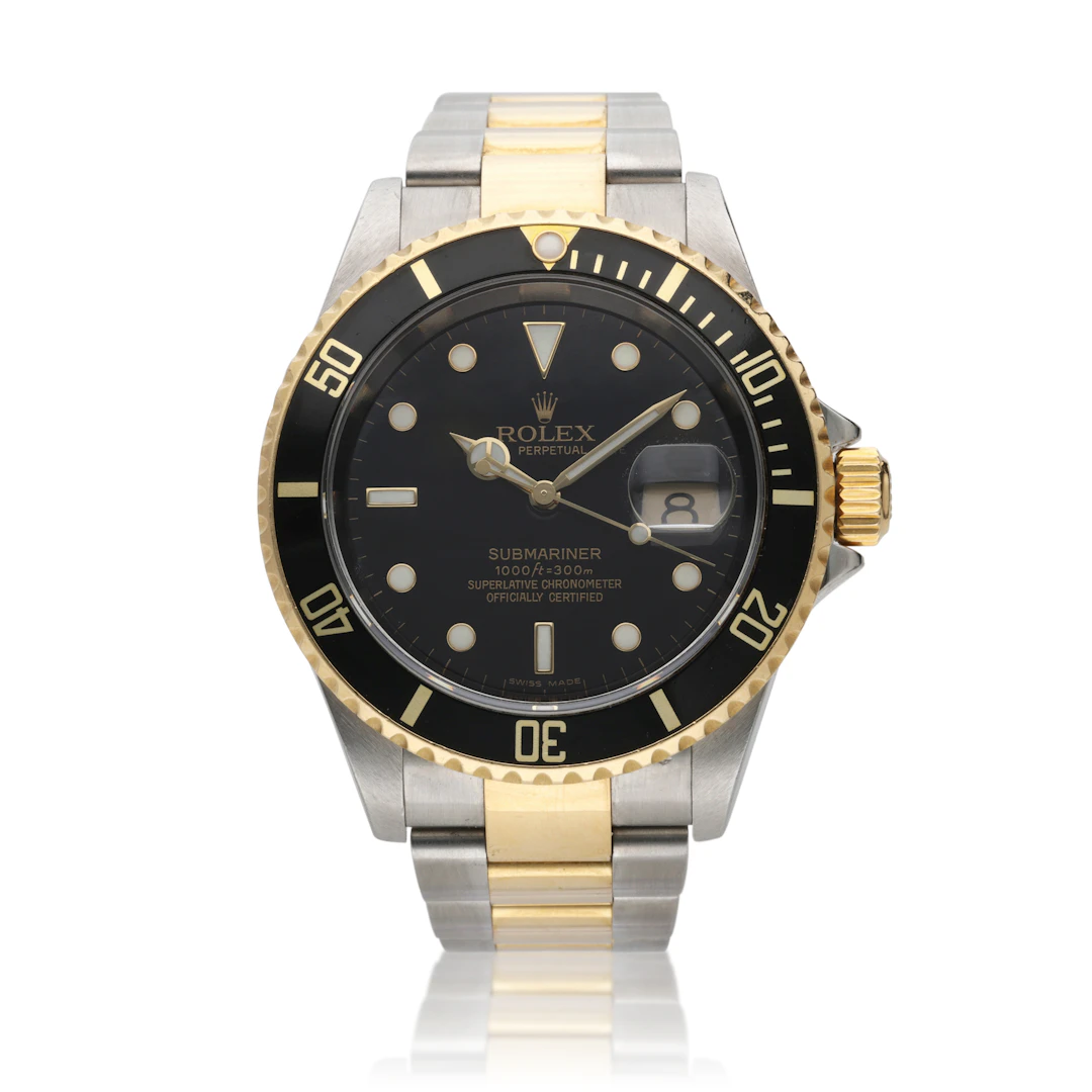Submariner (Reference 116613). A 40mm yellow gold stainless steel