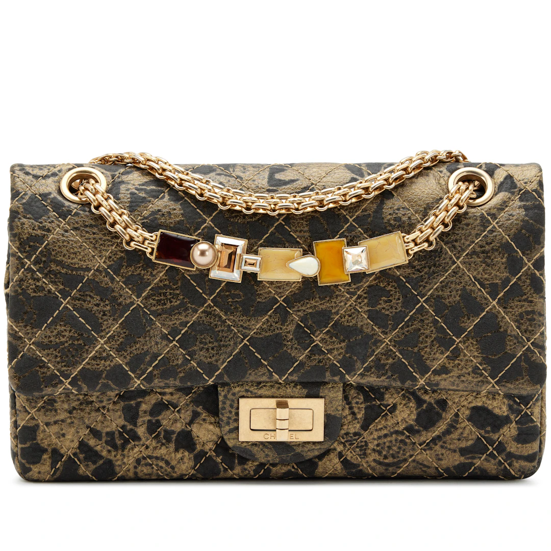 Limited Edition Gold and Black Painted Quilted Buffalo Paris-Moscow