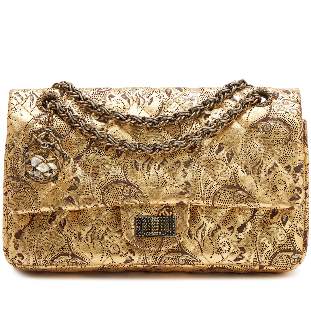 Gold Brocade Hand Painted Lace Quilted Buffalo Paris-Moscow 225 Reissue