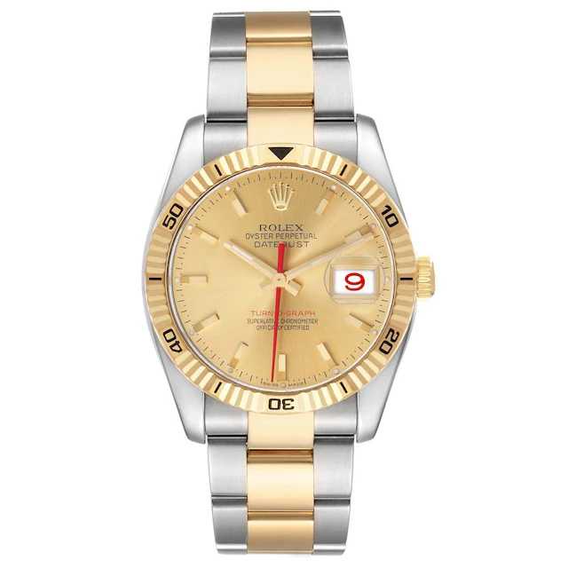 Datejust Turn-O-Graph (Reference 116263). A 36mm yellow gold stainless