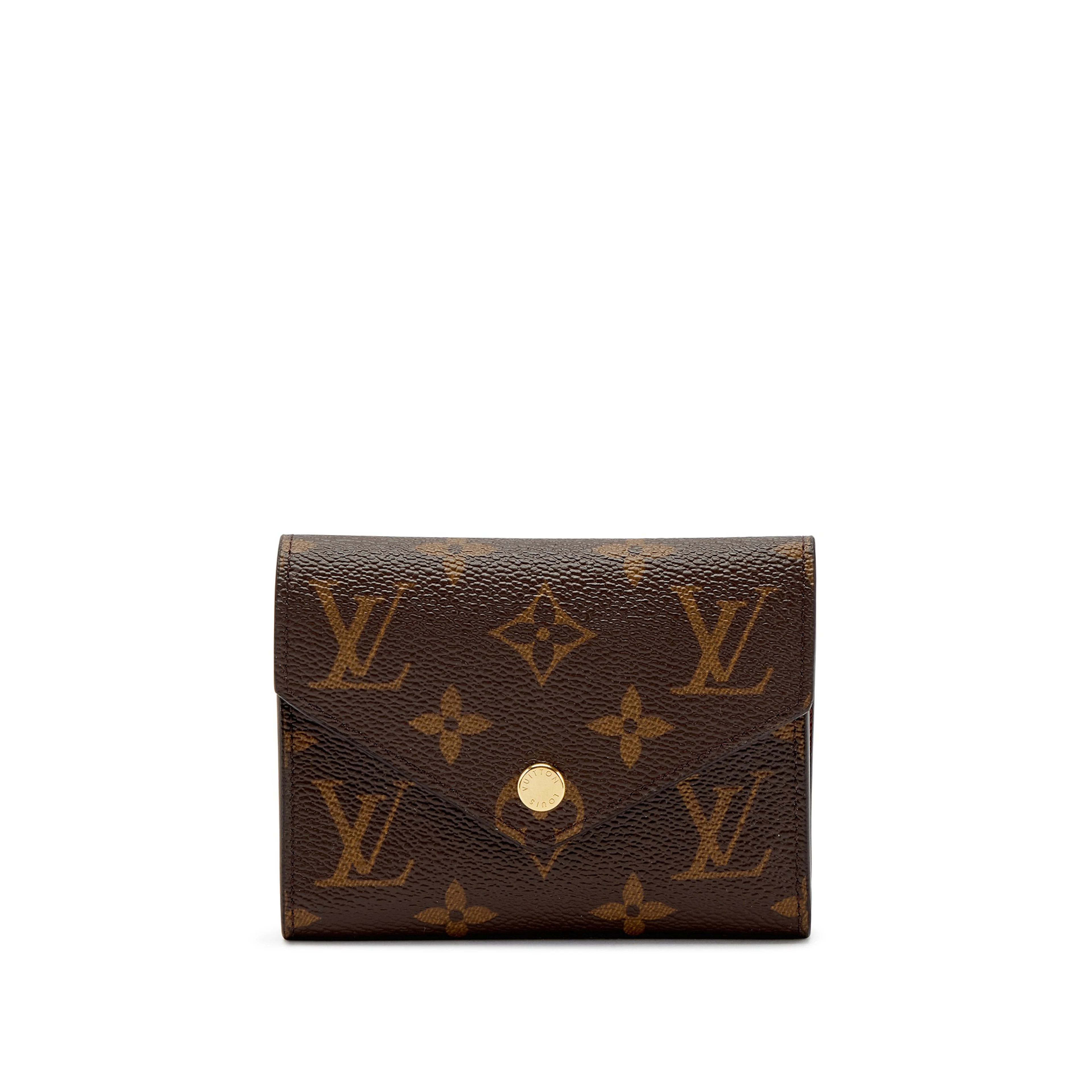 Brown Monogram Coated Canvas Victorine Wallet Gold Hardware, 2020