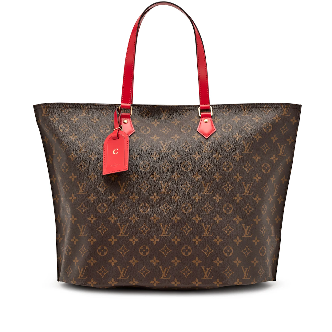 Red Leather and Ebene Monogram Coated Canvas All-In MM Gold Hardware, 2020