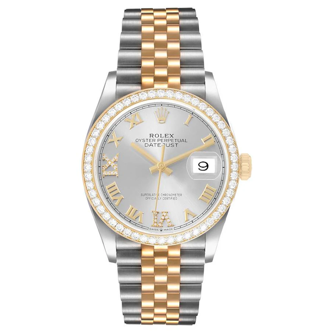 Datejust (Reference 126283RBR). A 36mm stainless steel yellow gold