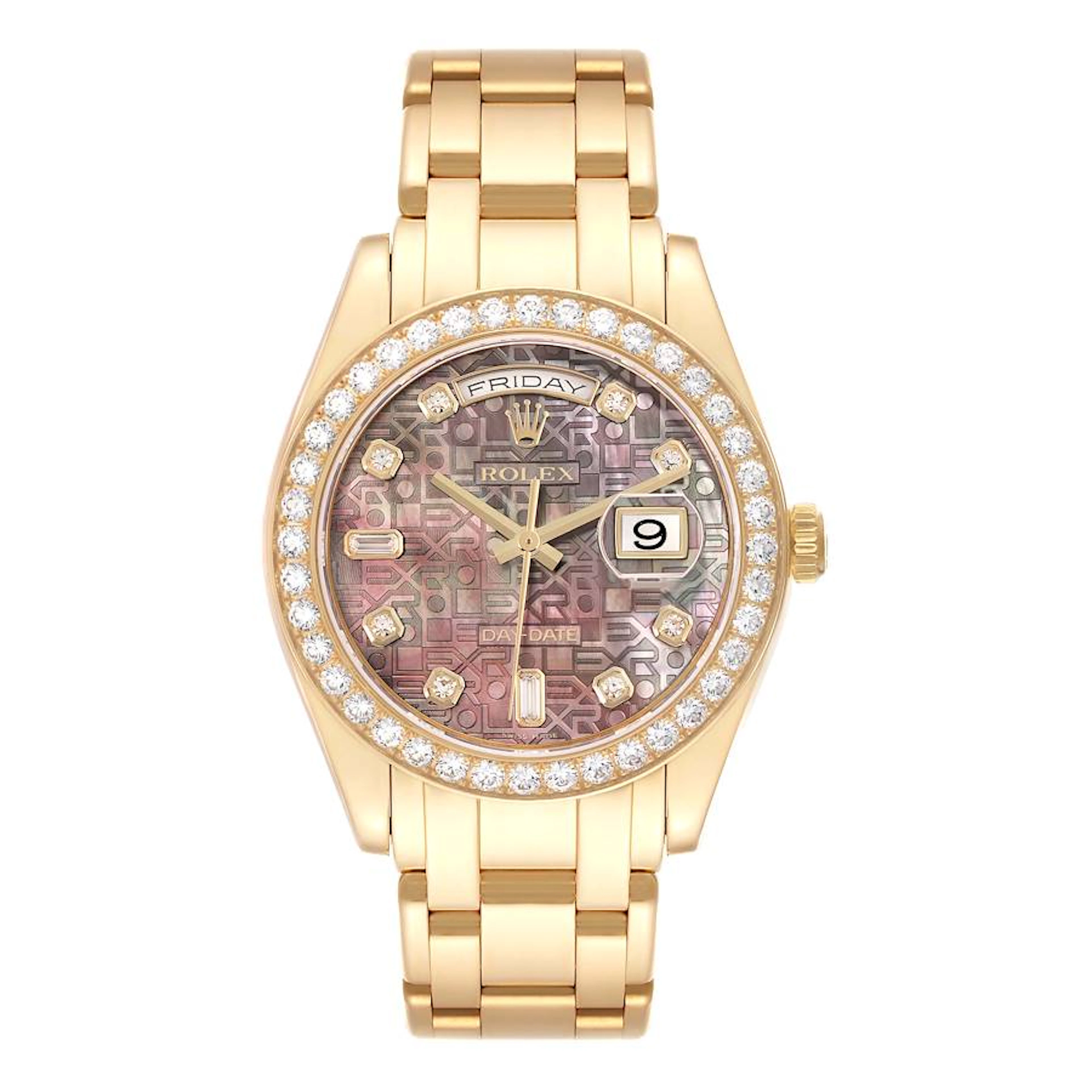 Pearlmaster Masterpiece Day-Date (Reference 18948). A 39mm yellow