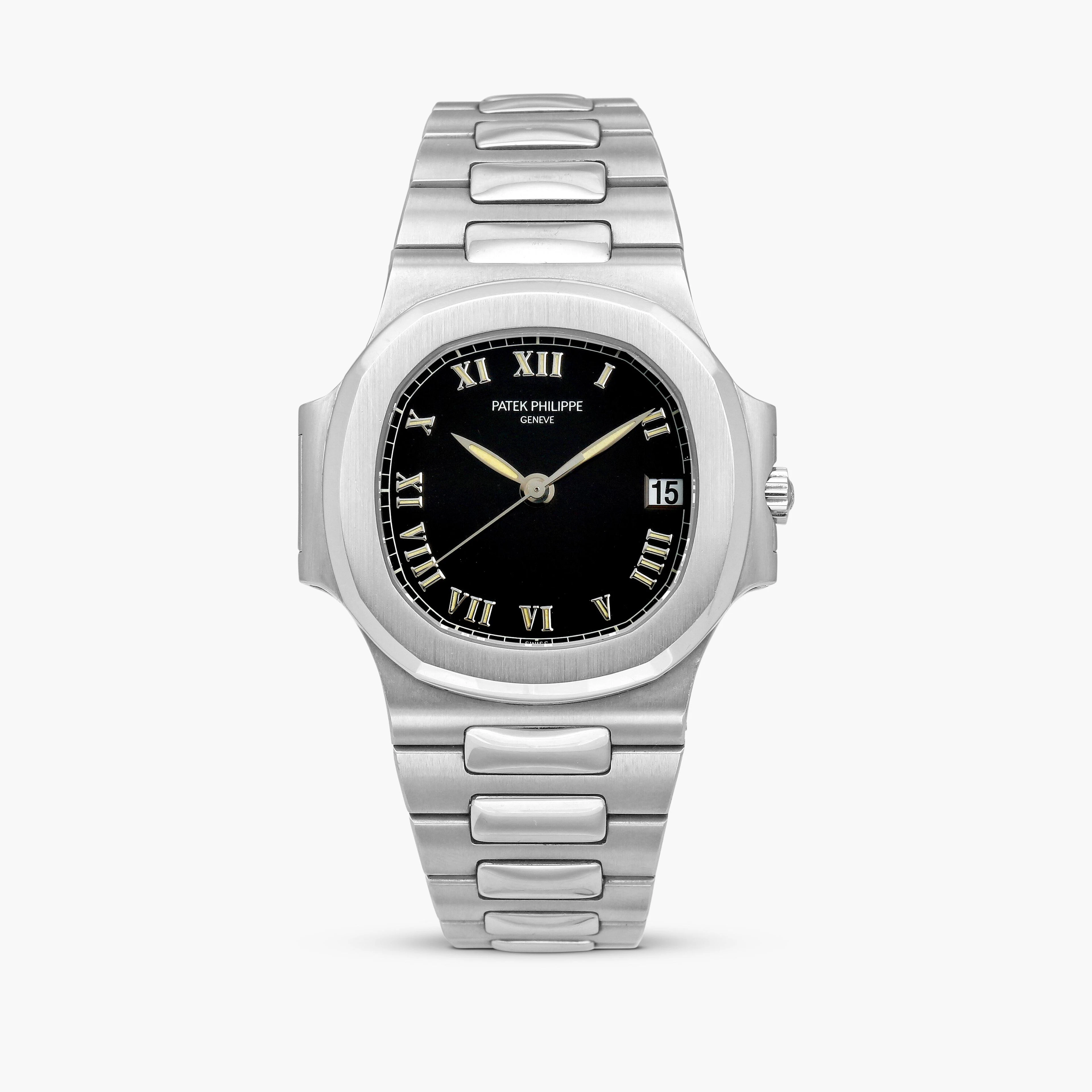 Nautilus (Reference 3800). A stainless steel automatic bracelet watch