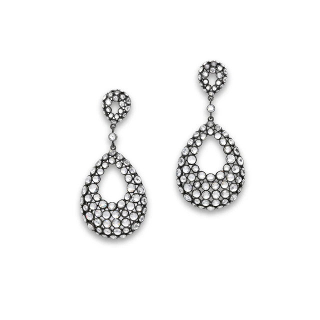 White Gold and Diamond Drop Earrings