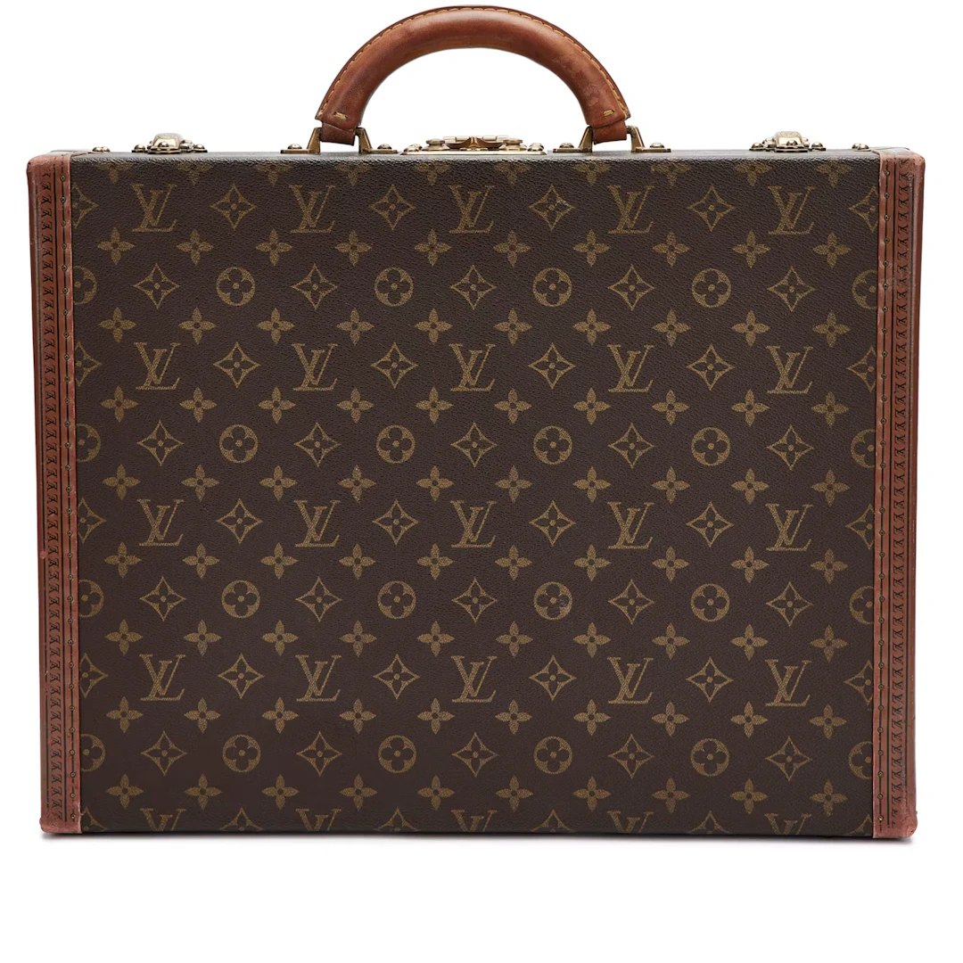 Brown Monogram Canvas Cotteville 45 Trunk Case Gold Hardware