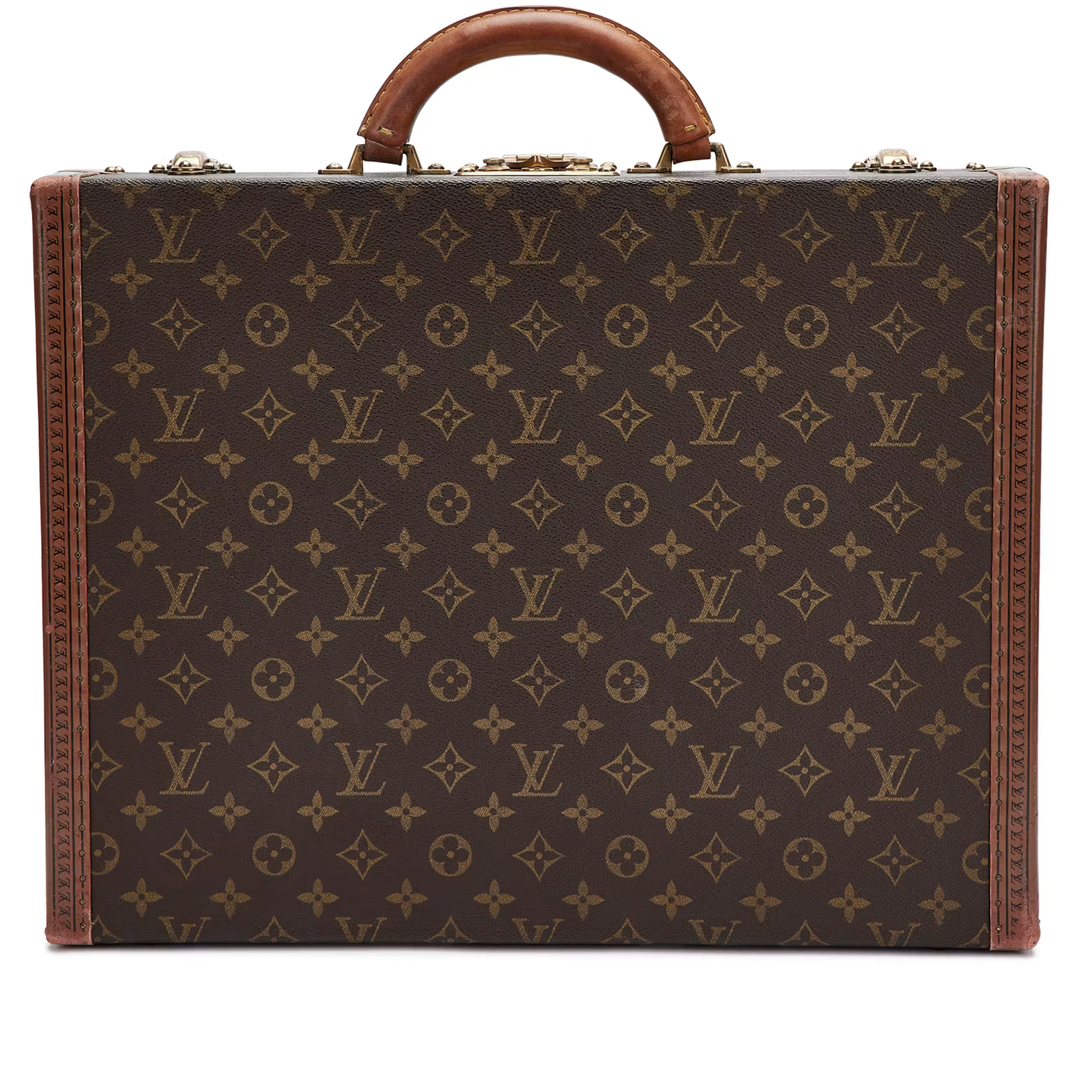 Brown Monogram Canvas Cotteville 45 Trunk Case Gold Hardware