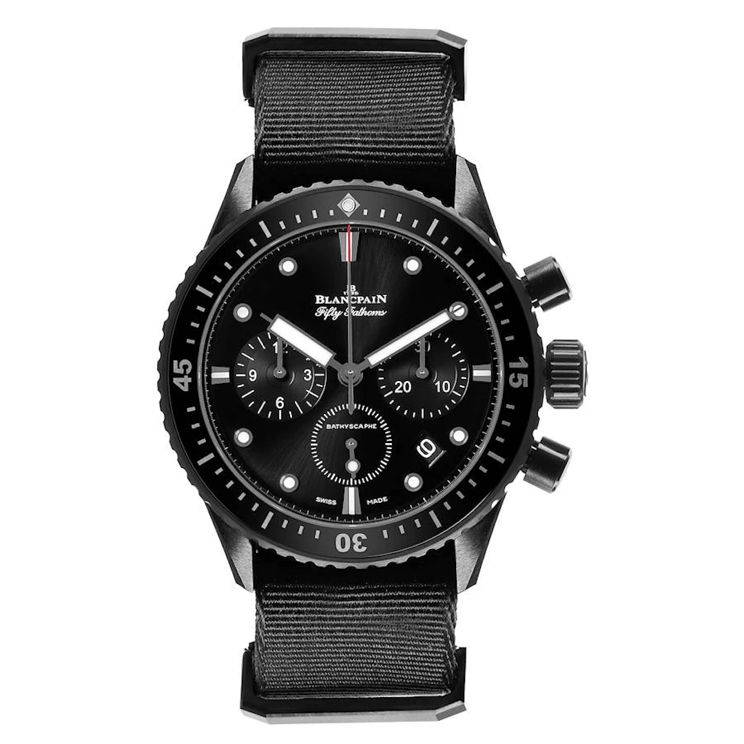 Fifty Fathoms (Reference 5200-0130-NABA). A 43mm black ceramic automatic