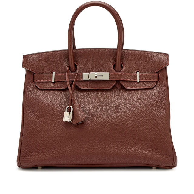 Vintage Havane Togo Birkin 35 Palladium Hardware, 2000