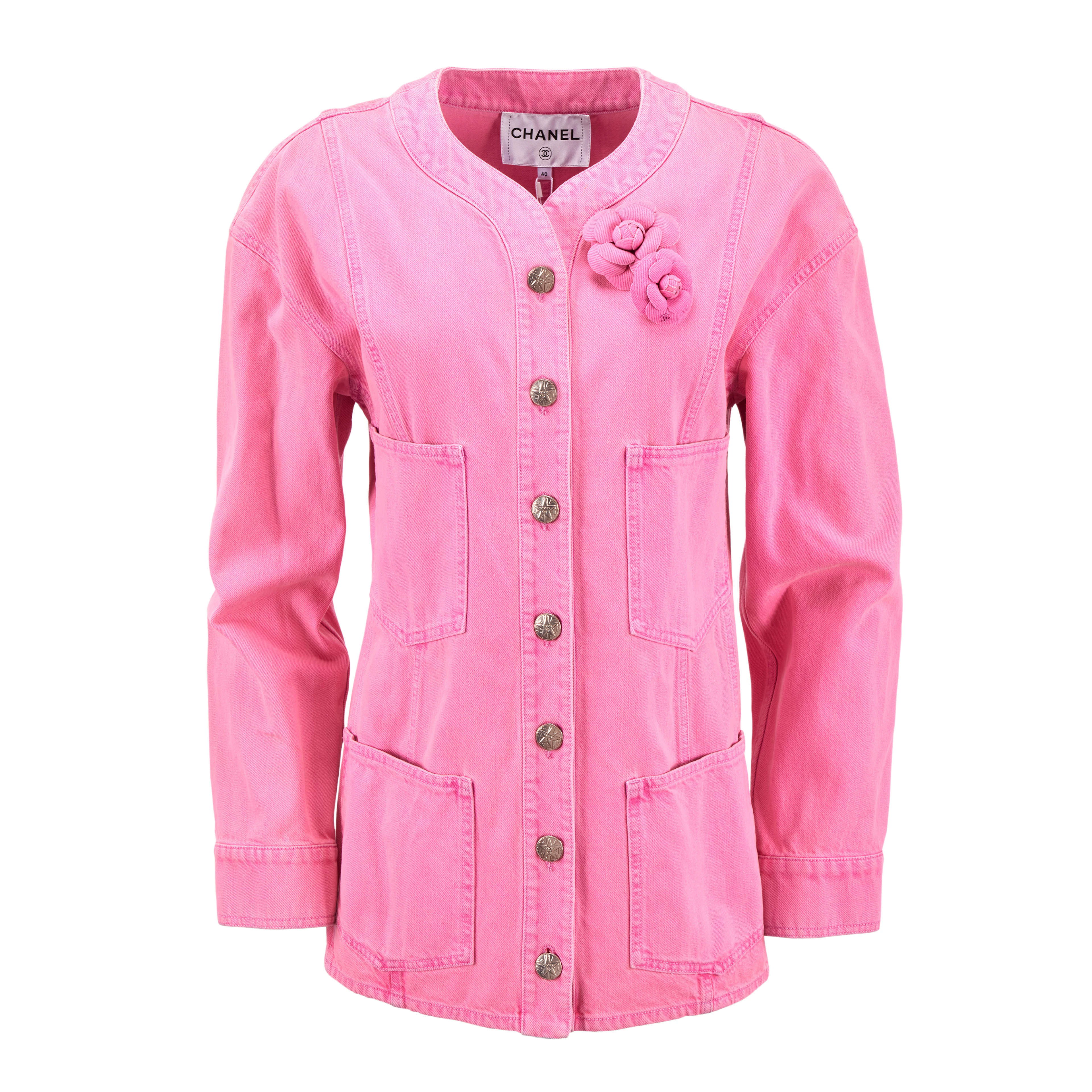 Pink Camellia Denim Jacket, 2021