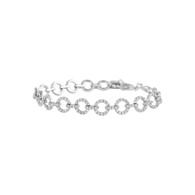 White Gold and Diamond Link Bracelet