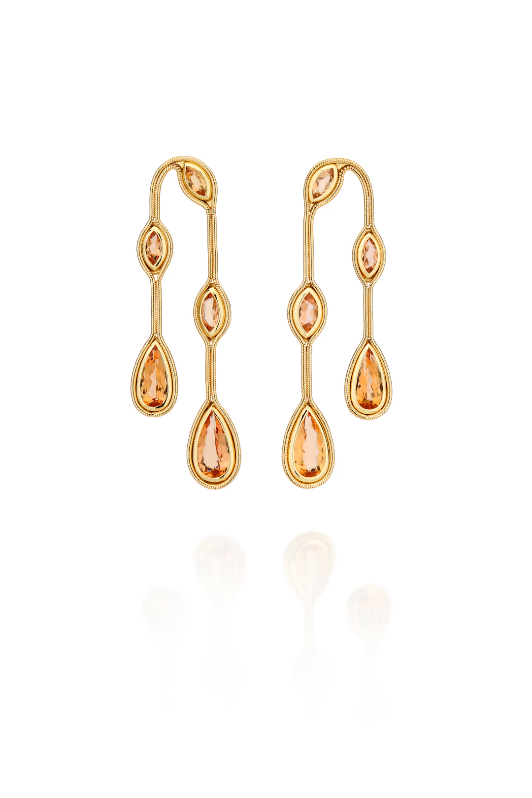 Exclusive | High Fluid Topaz Chain Earrings