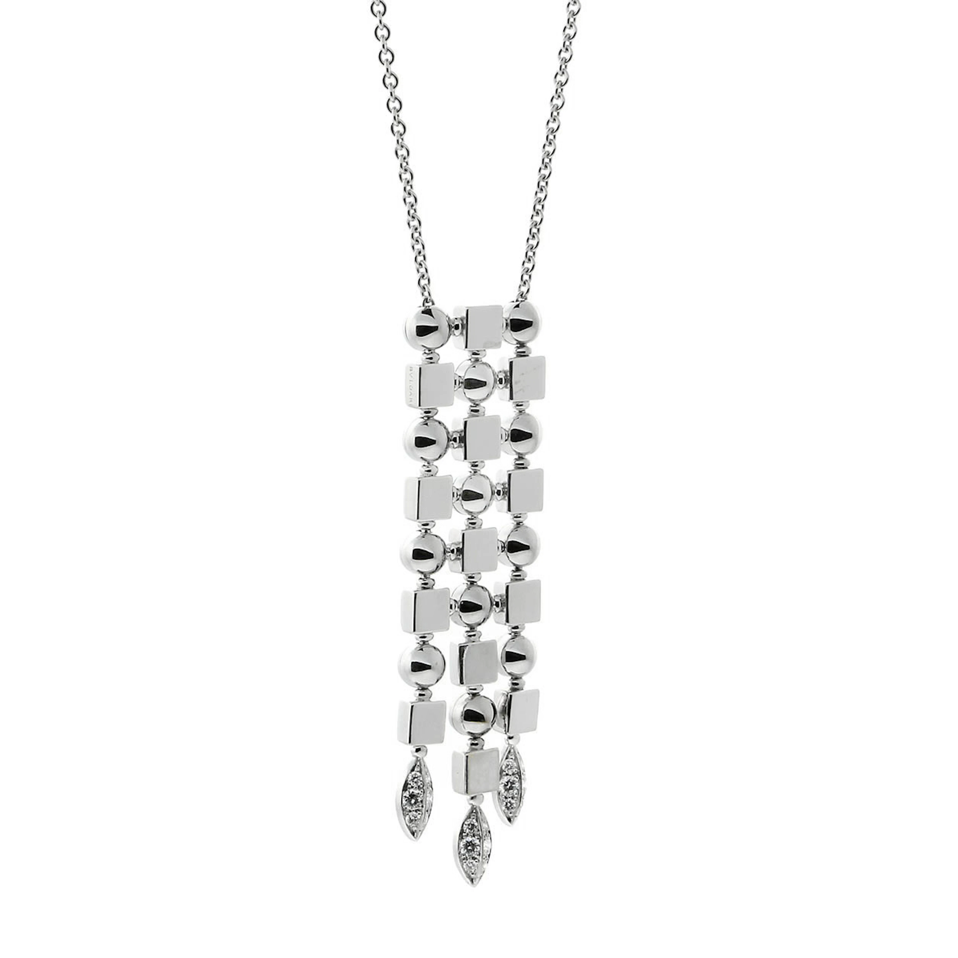 White Gold and Diamond Lucea Necklace