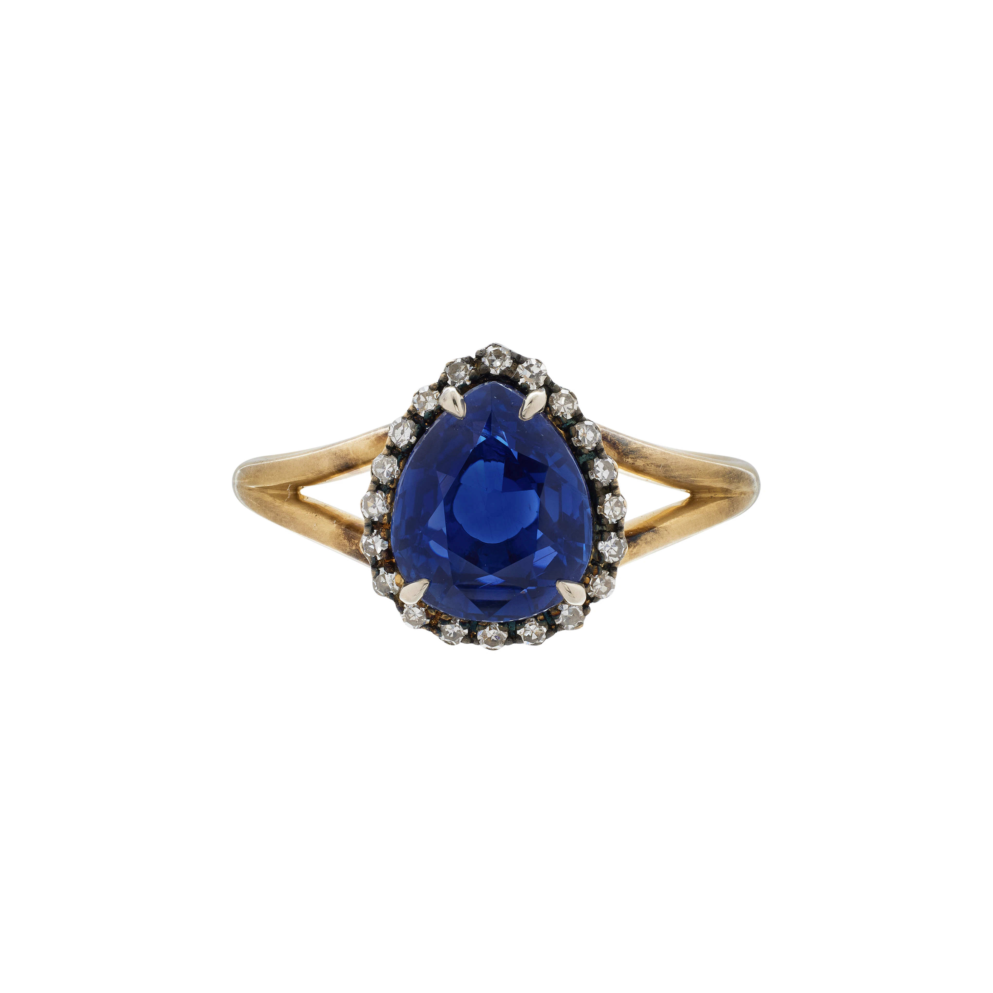 Gold, 2.80ct Kashmir Sapphire and Diamond Ring