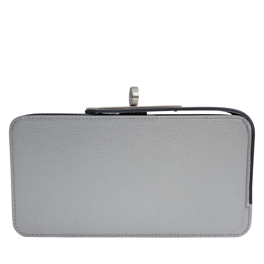 Argent Chèvre Chamkilight Sanglons Clutch Palladium Hardware, 2026