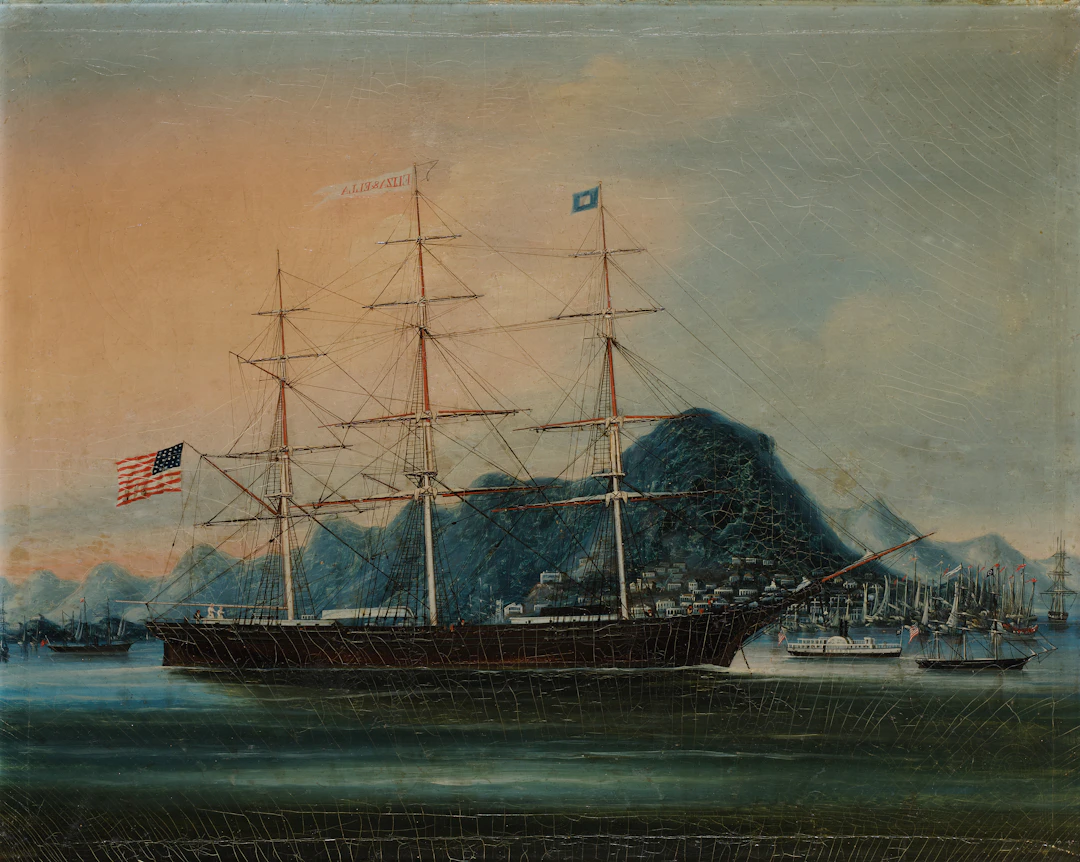 The American Vessel 'Eliza and Ella' off the Coast of Hong Kong |