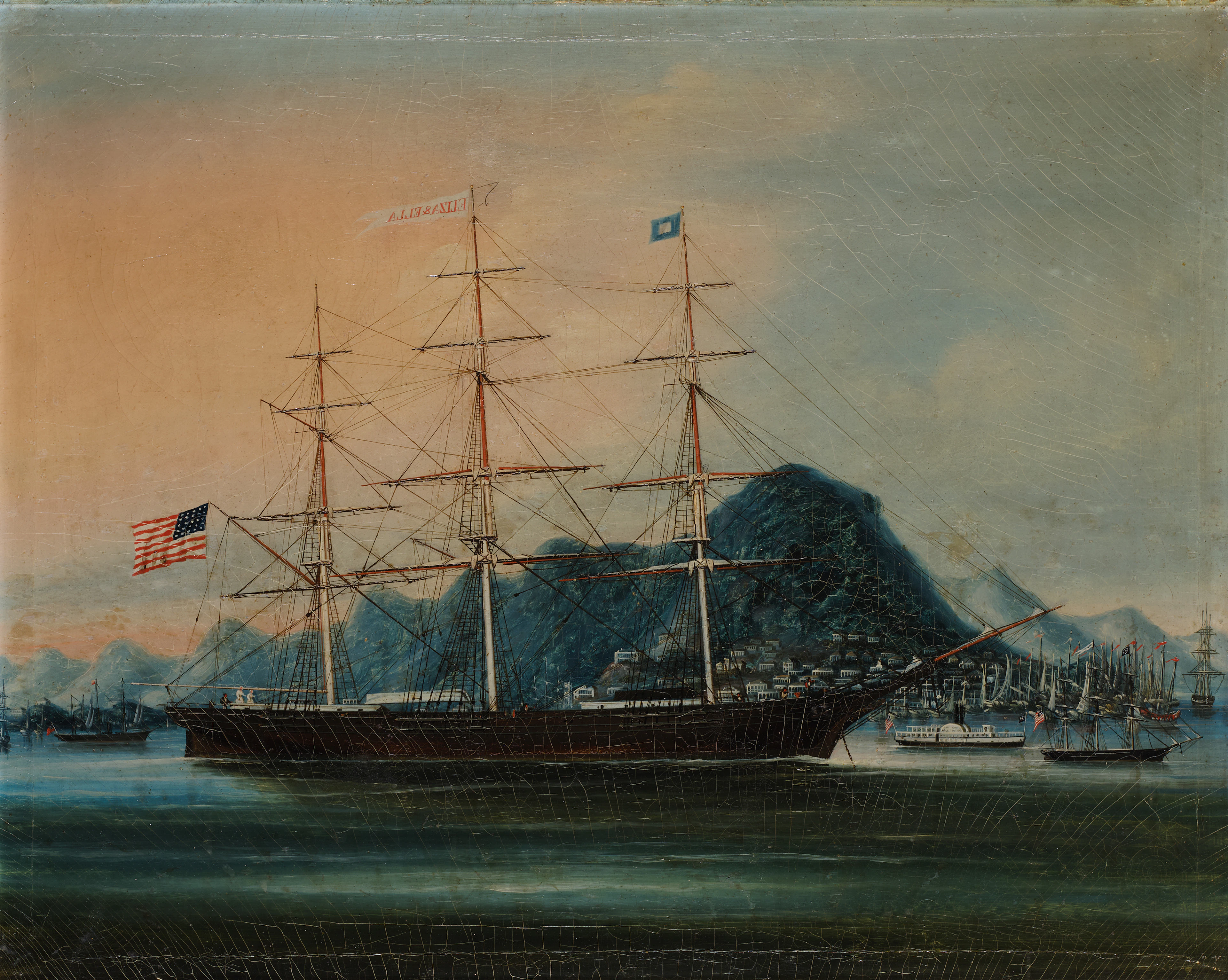 The American Vessel 'Eliza and Ella' off the Coast of Hong Kong |