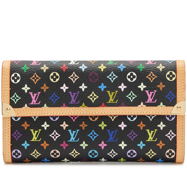 Black Monogram Multicolor Porte-Tresor International Wallet Gold Hardware, 2004