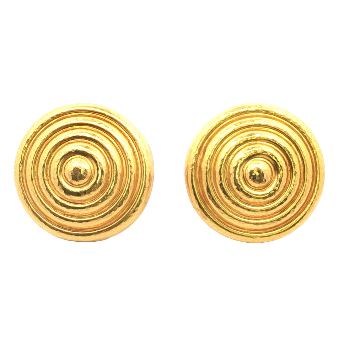Gold Swirl Earclips