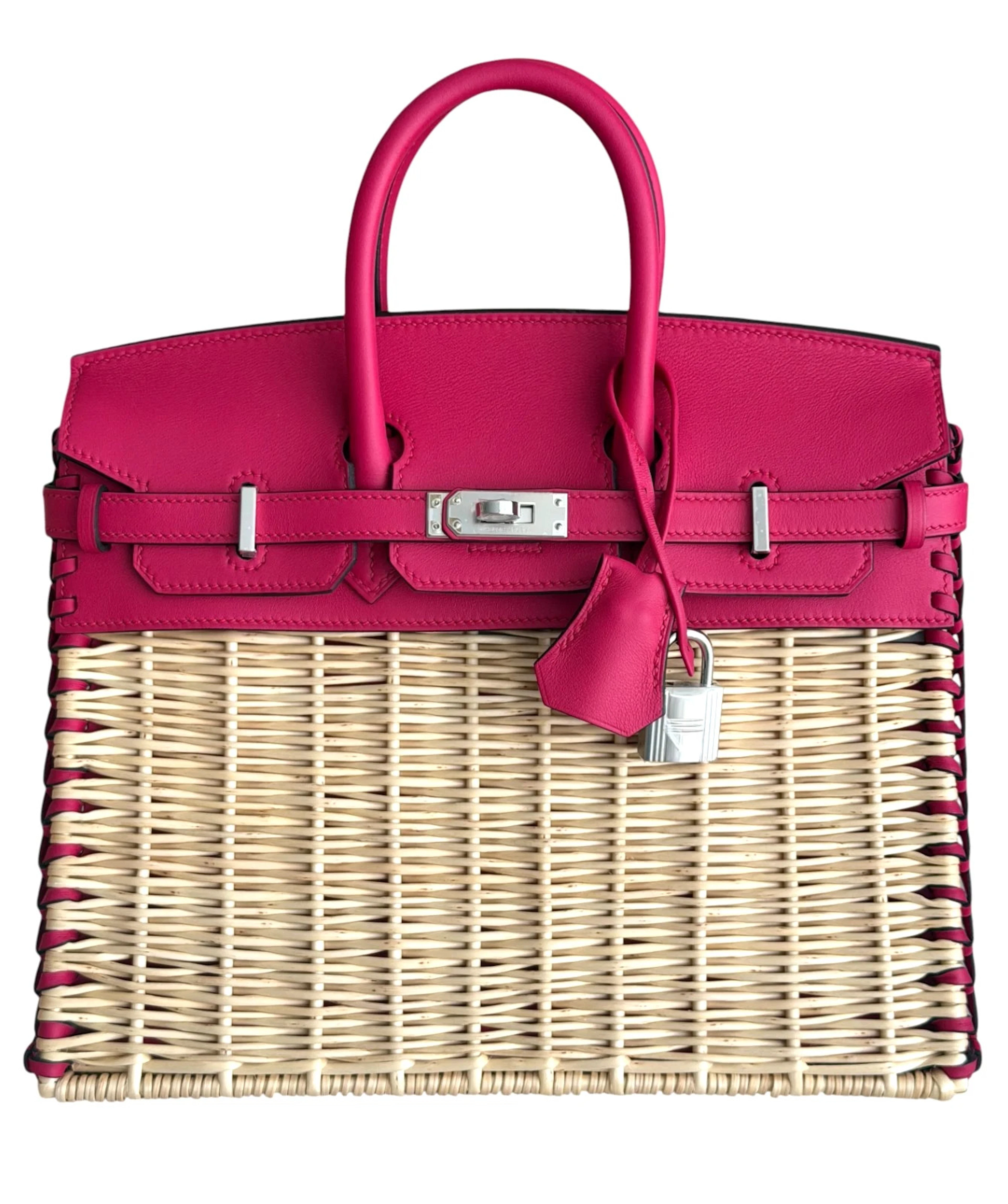 Limited Edition Framboise Swift and Osier Wicker Picnic Birkin 25