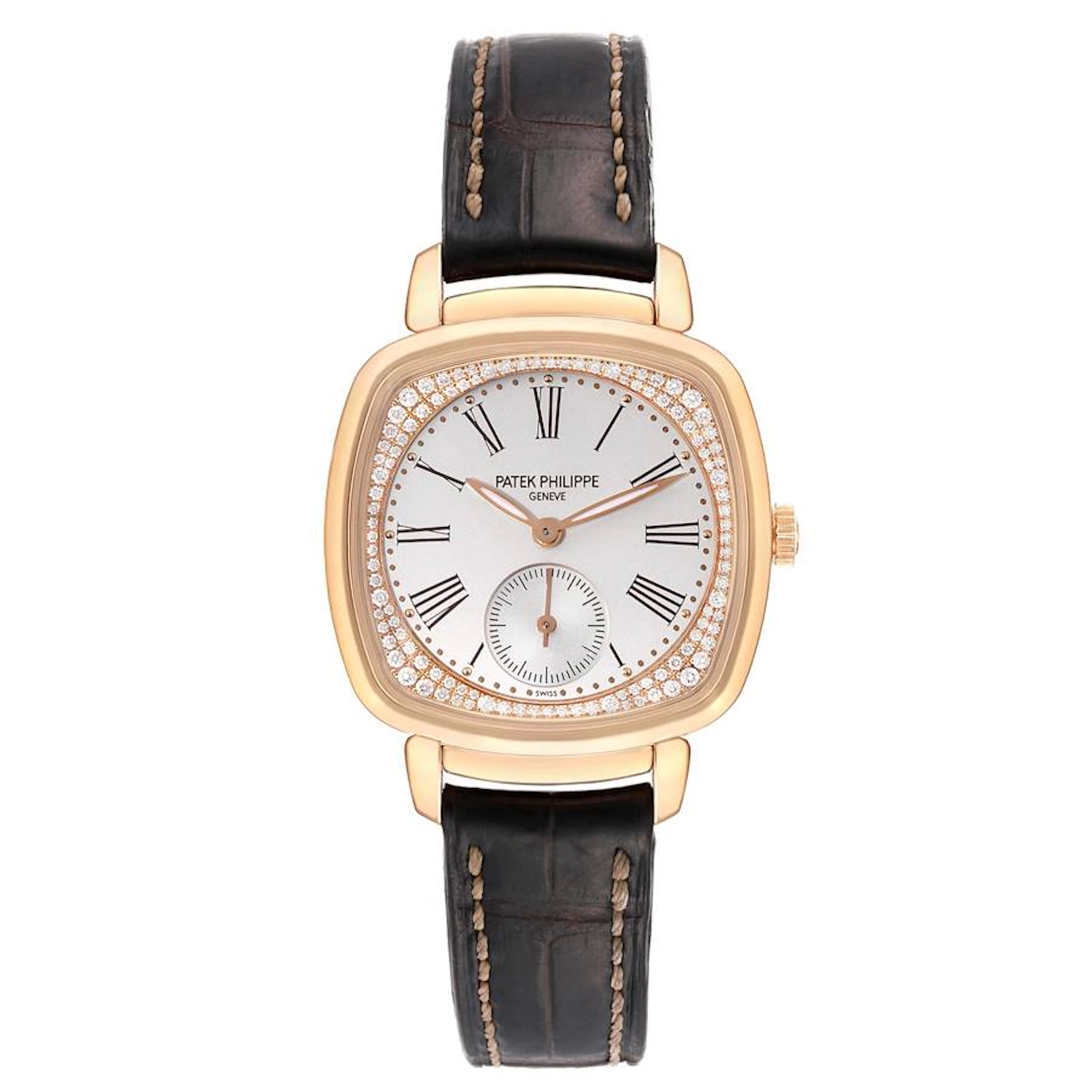 Gondolo (Reference 7041R-001). A 33.8mm rose gold diamond set manual