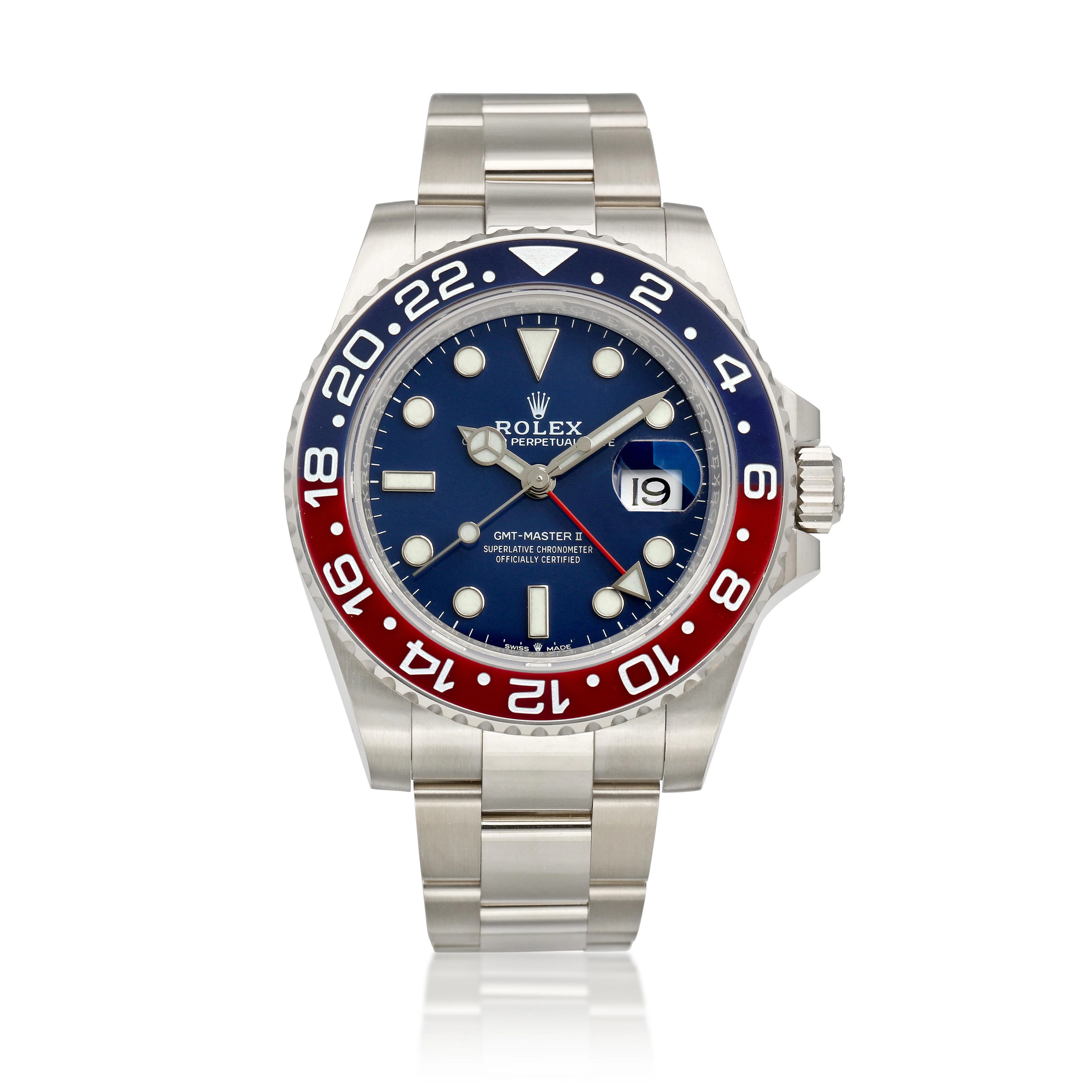 GMT Master II 'Pepsi' (Reference 116719BLRO). A 40mm white gold automatic