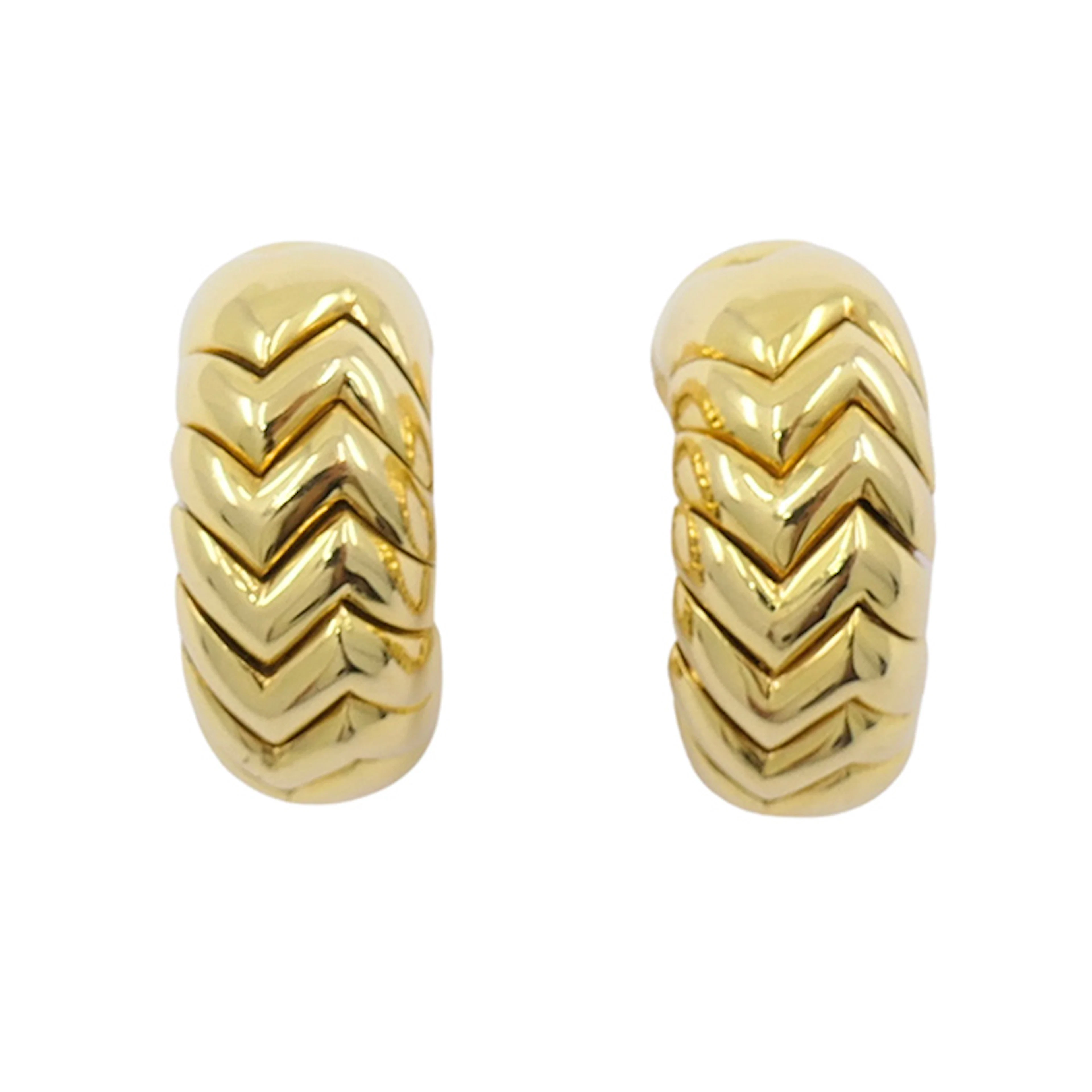 Gold Spiga Hoop Earclips