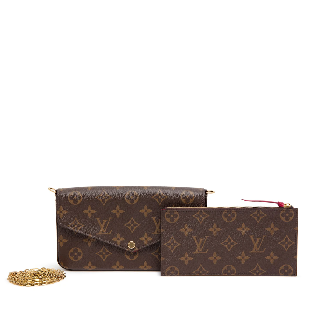 Ebene Monogram Canvas Félicie Pochette Gold Hardware, 2021