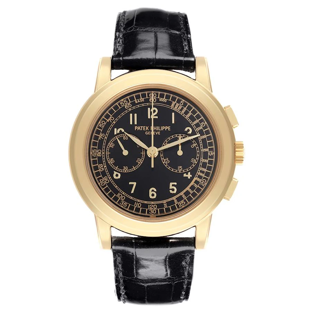 Complications (Reference 5070J-001). A 42mm yellow gold manual wind
