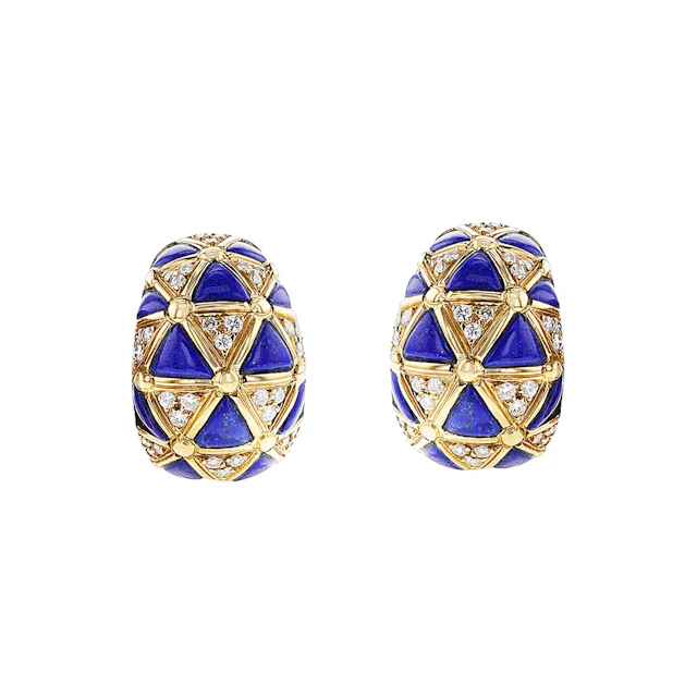 Gold, Lapis Lazuli and Diamond Maryline Earrings